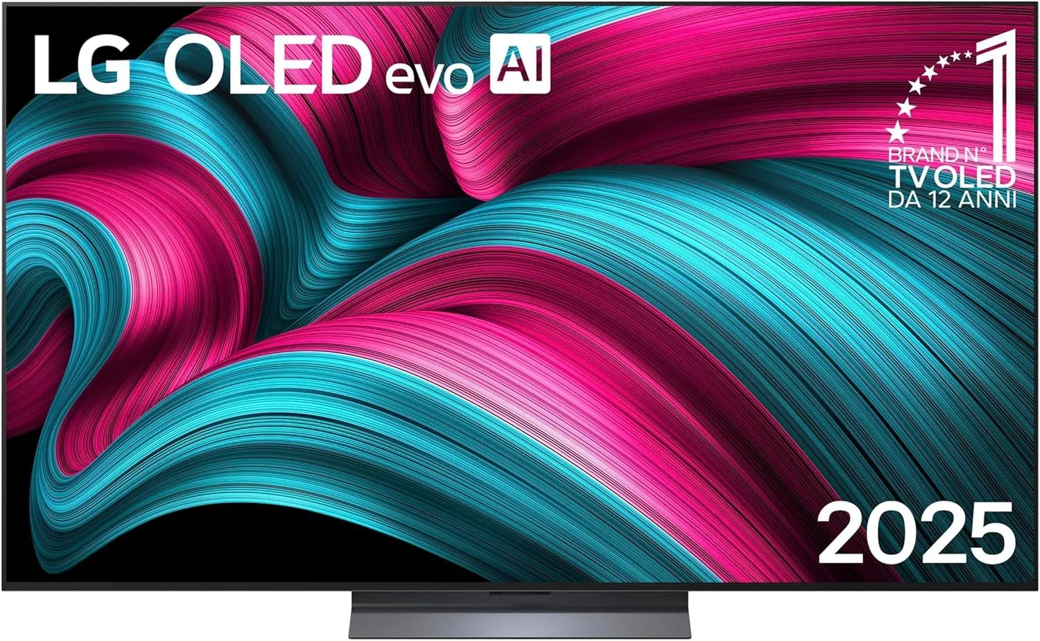 LG OLED evo AI C5 65 pollici, Smart TV 4K, Processore α9 Gen8, Brightness Booster, webOS con AI, Dolby Vision & Atmos, Gaming con VRR e GSYNC 4K@144Hz, OLED65C56LB 2025