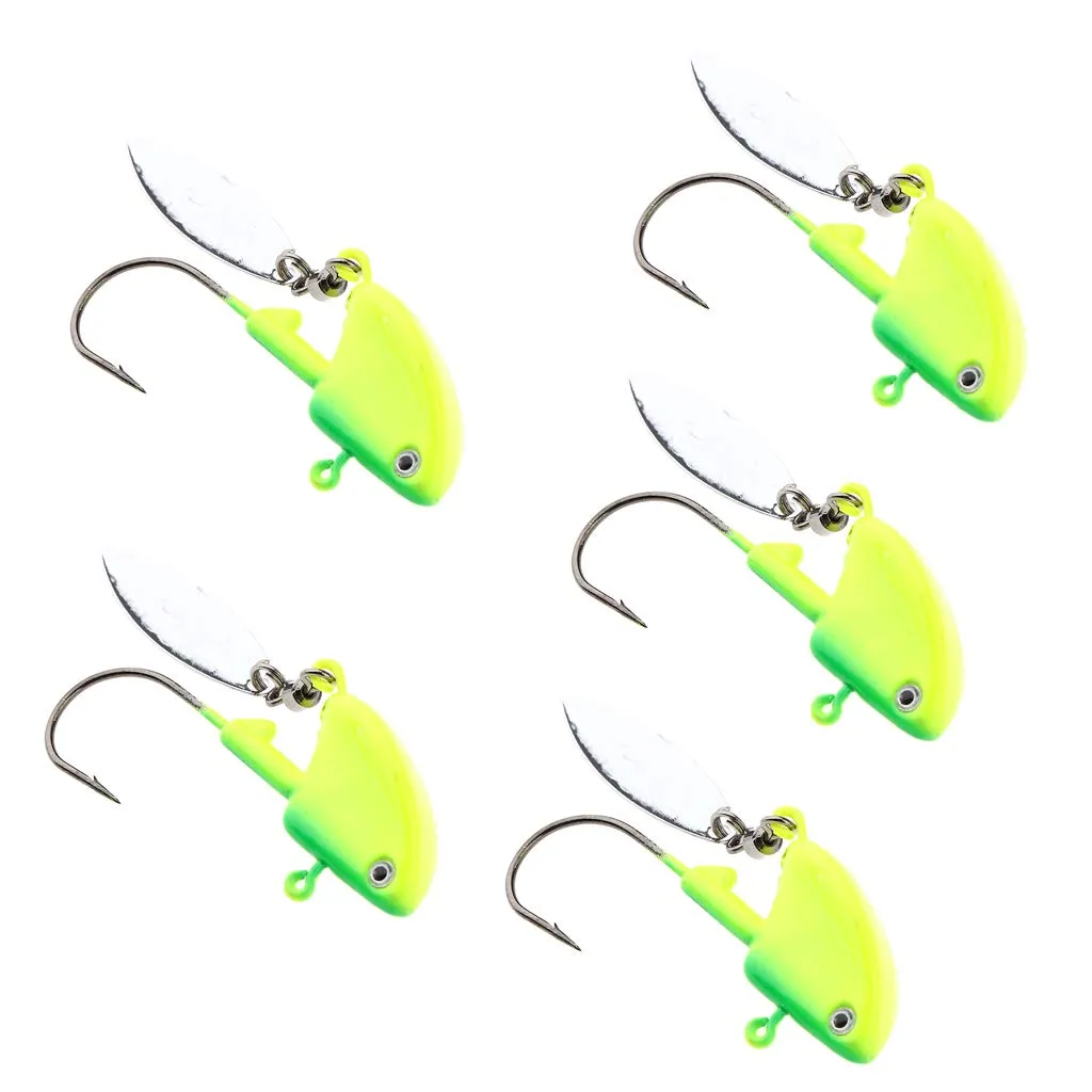 KESOTO - Ganci da Pesca con Lustrini, 5 Pezzi, Blue 21g