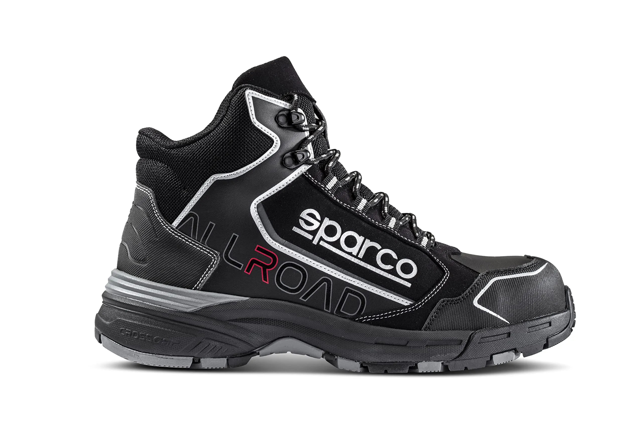 Sparco - Allroad Okayama - ESD S3S SR FO HRO - Scarpe Antinfortunistiche Metal Free ESD con Puntale in Composito - Tomaia Idrorepellente - Suola Antiscivolo e Resistente al Calore - 44 EU