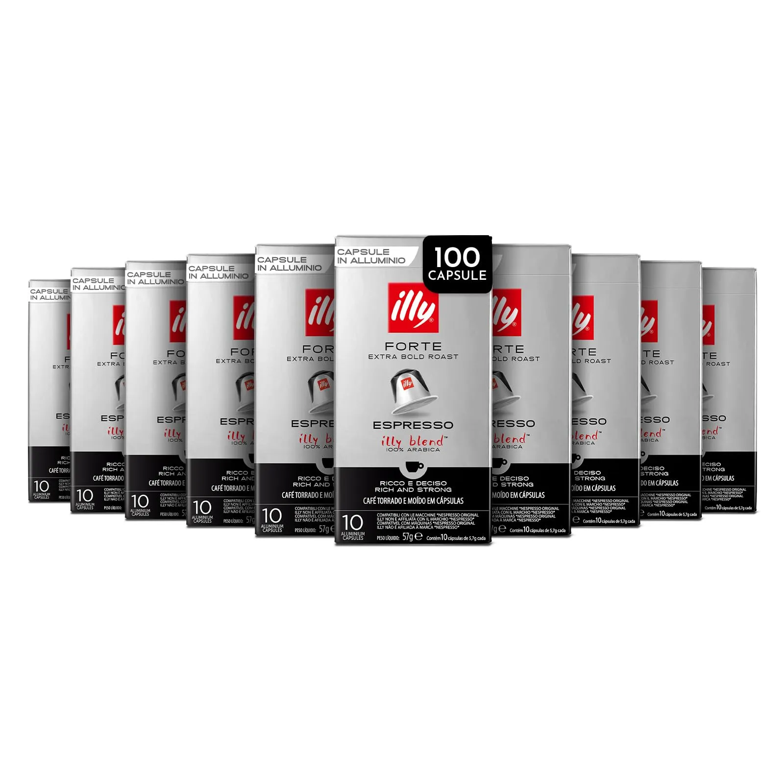 Illy 10 Caps Compatibili Nespresso Forte, 57g
