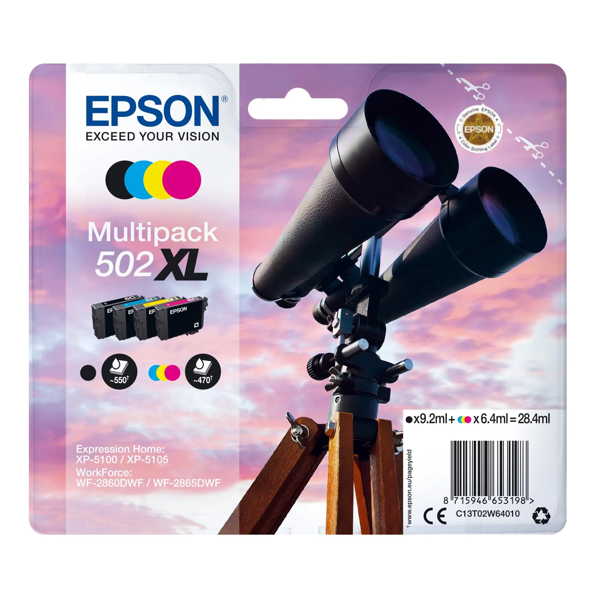 Epson C13T02W64010 - Tinta adecuado para XP5100, color negro