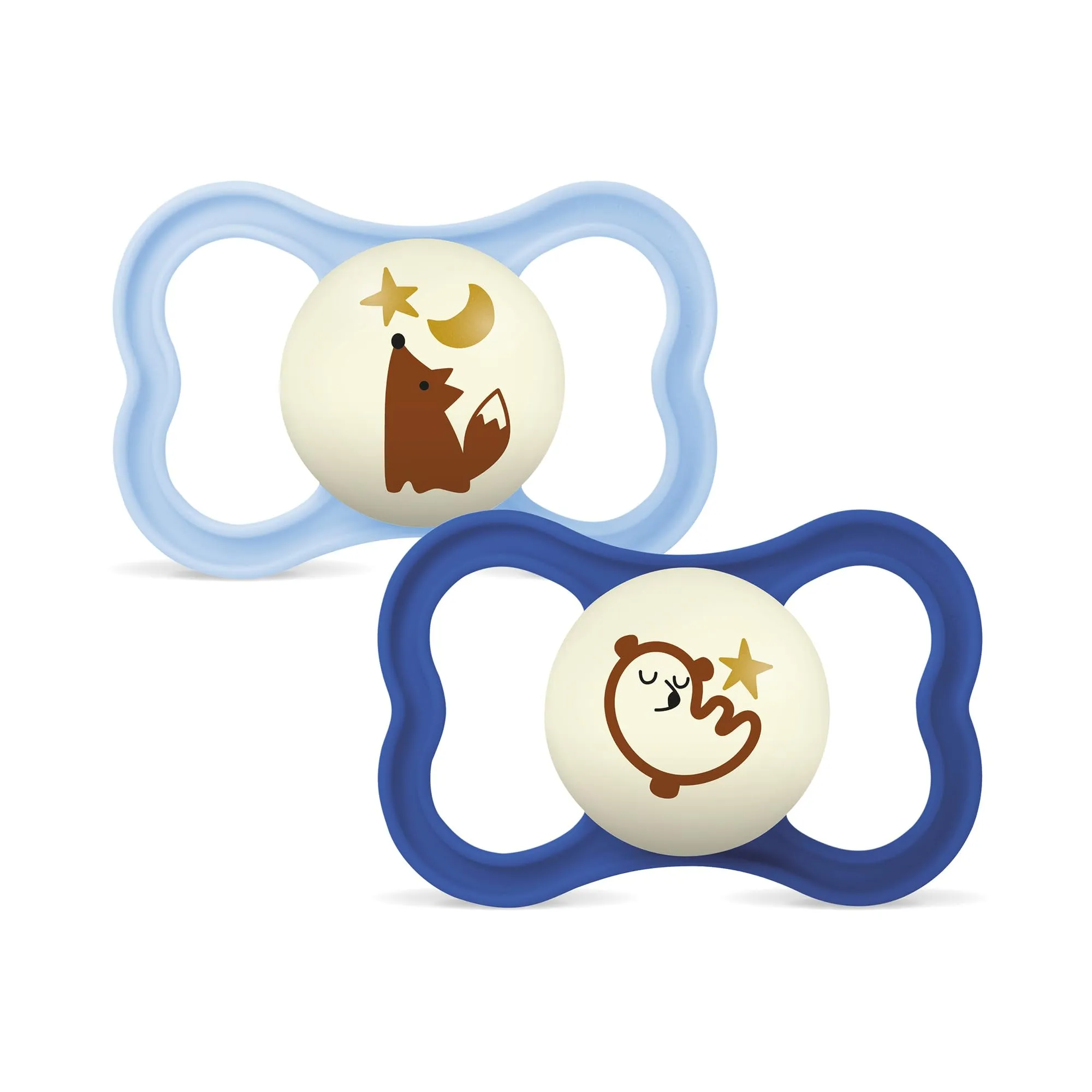 Mam S289 Supreme Night, 16+, Silicone, Colori Assortiti, 2 Pezzi