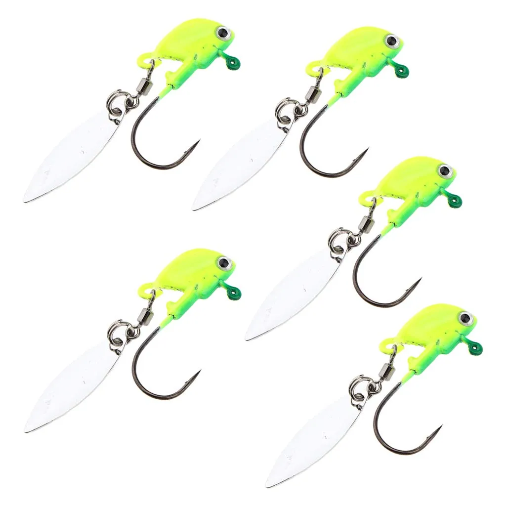 KESOTO - Ganci da Pesca con Lustrini, 5 Pezzi, Blue 3.5g