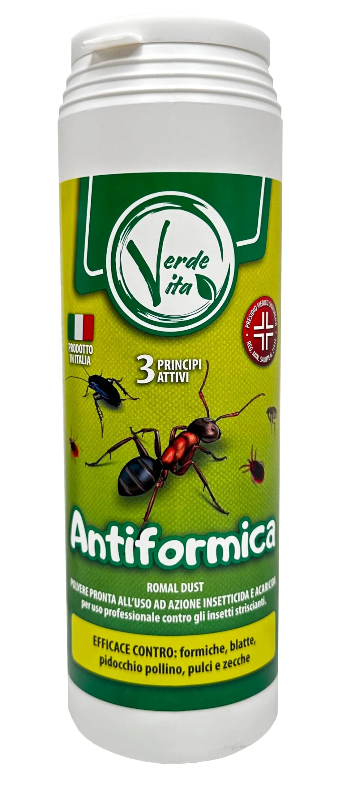 Verdevita antiformiche in polvere, insetticida per formiche, veleno per formiche, insetticida in polvere per ambienti esterni orto casa giardino prato, solubile anti formiche -1 kg-
