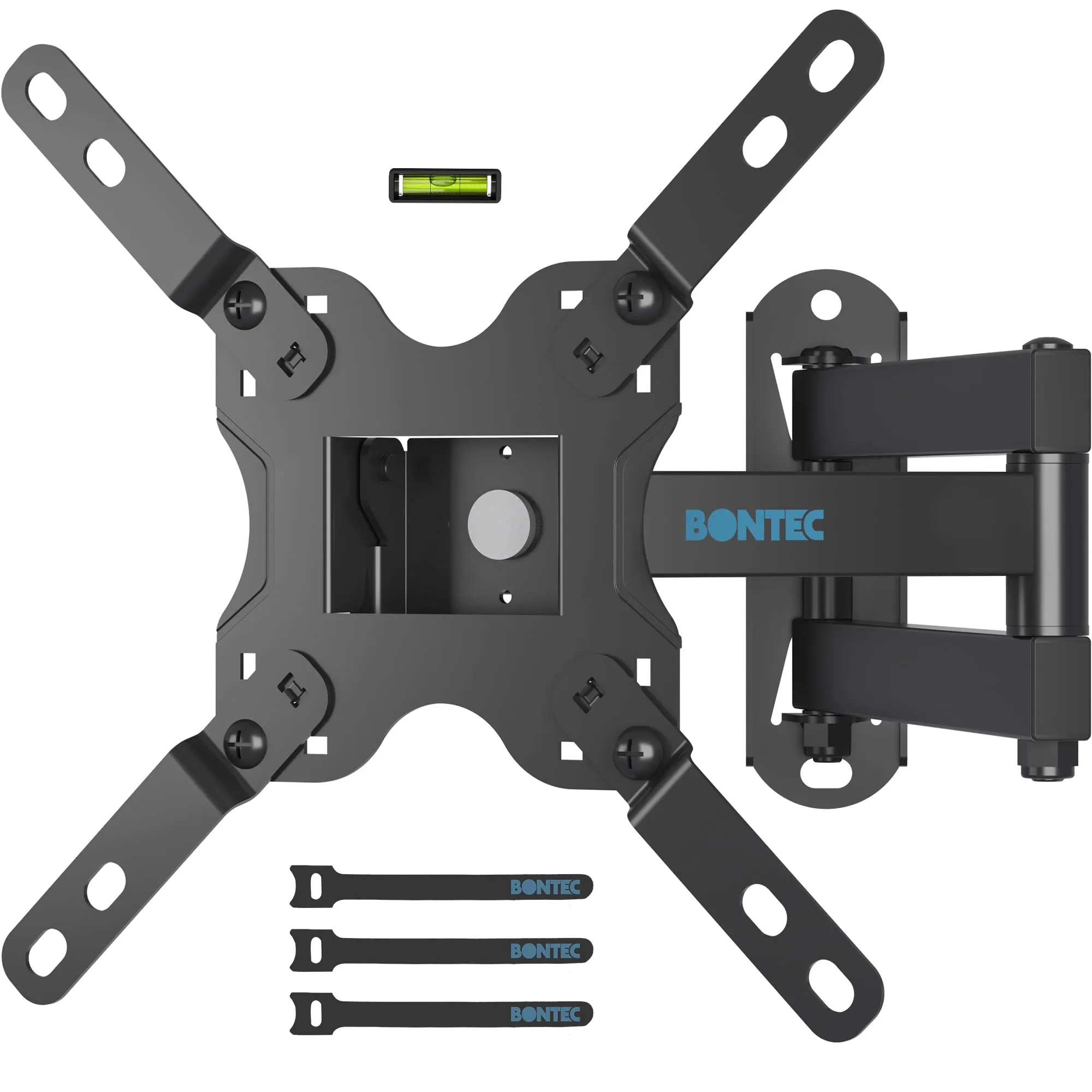 BONTEC Supporto TV Parete per 13-42 pollici, Staffa TV con Inclinazione e Rotazione, Supporto TV, Resistente Fino a 20 kg, Max VESA 200x200mm
