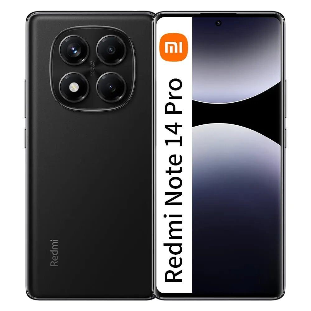 Xiaomi Redmi Note 14 Pro 12GB RAM+512GB ROM SmartPhone 6.67 pollici 120Hz 200MP Batteria 5500mAh 45W Wired Fast Charging, Nero（Nessun caricabatterie）