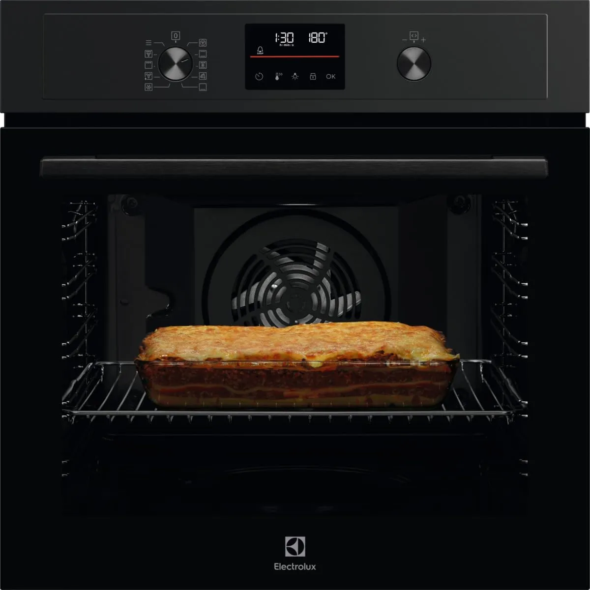 Electrolux EOF4P56H - Forno elettrico, ventilato, grill, 72 litri, Nero, Classe energetica A+