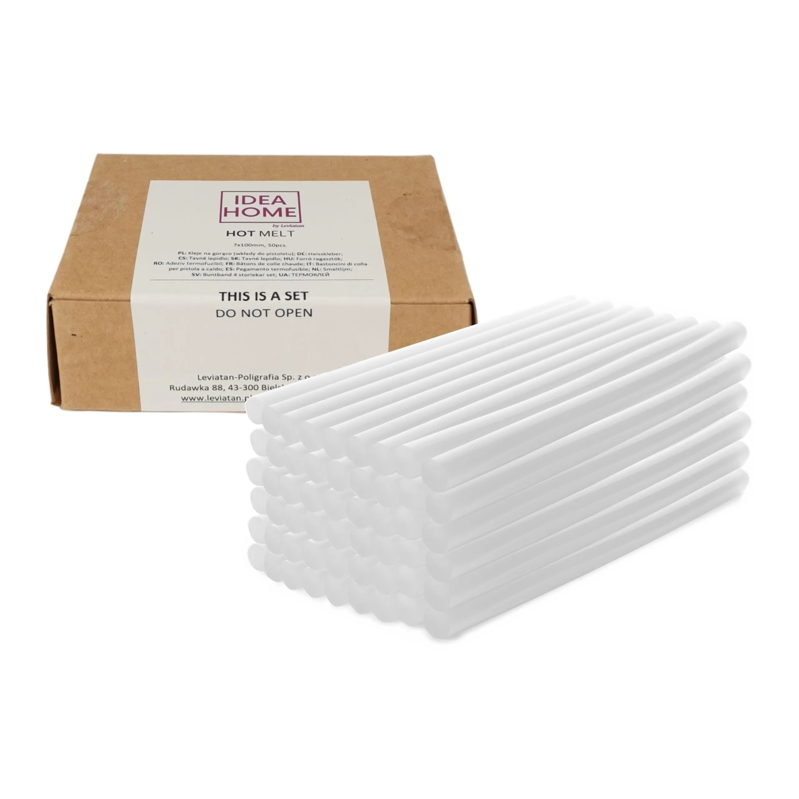 IDEA HOME Stick di Colla a Caldo - Trasparente, Universale Bastoncini di Colla per Pistola Colla a Caldo, Ideale per il Fai da Te, L'artigianato, il Tempo Libero, 50 Pezzi