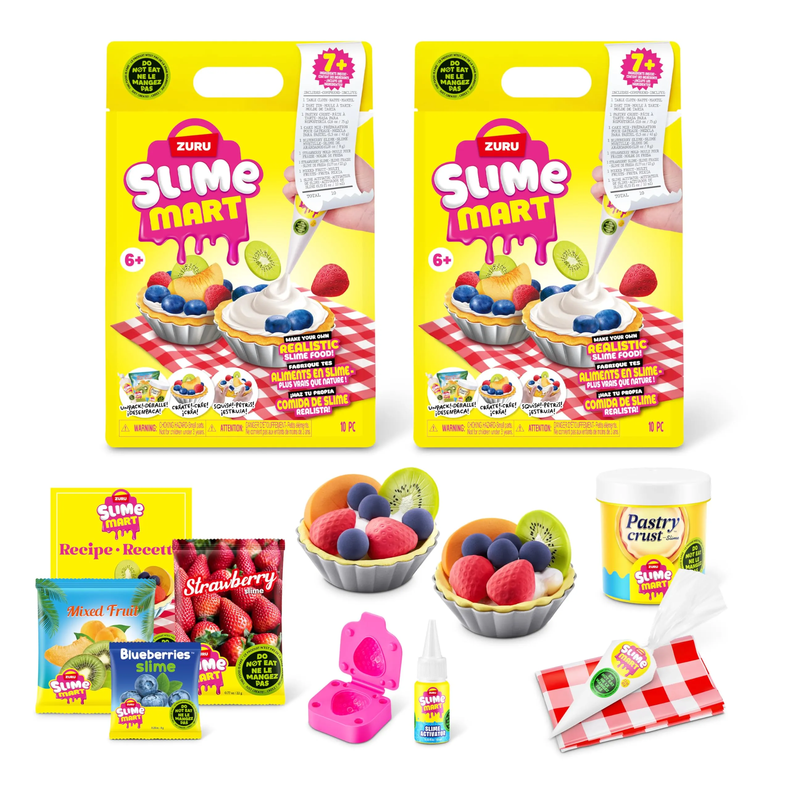 Slime Mart (busta piccola) (CROSTATA DI FRUTTA) di ZURU, Confezione da 2