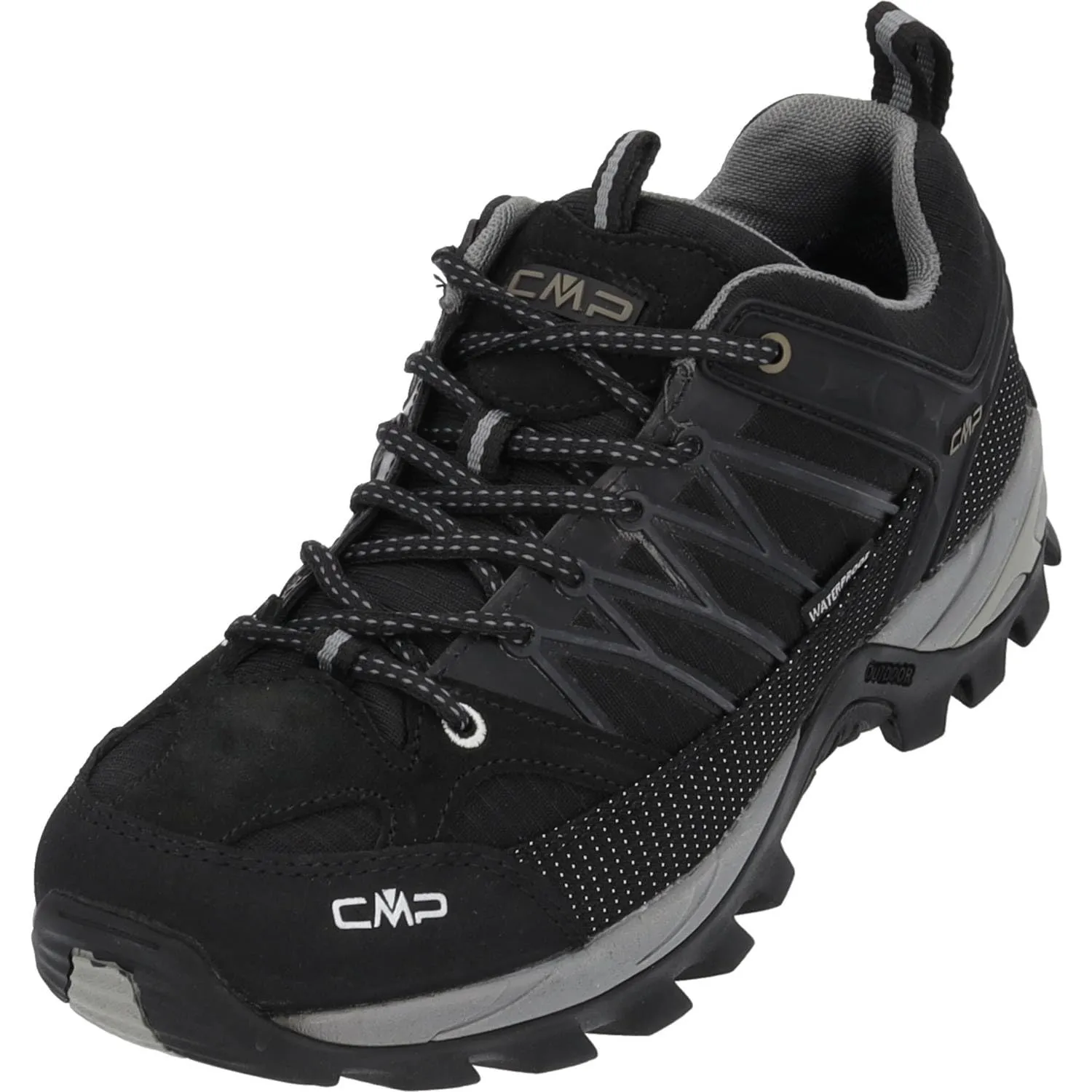 CMP Rigel Low Trekking Shoes Wp, Scarpe da trekking Uomo, Nero-Grey, 43 EU
