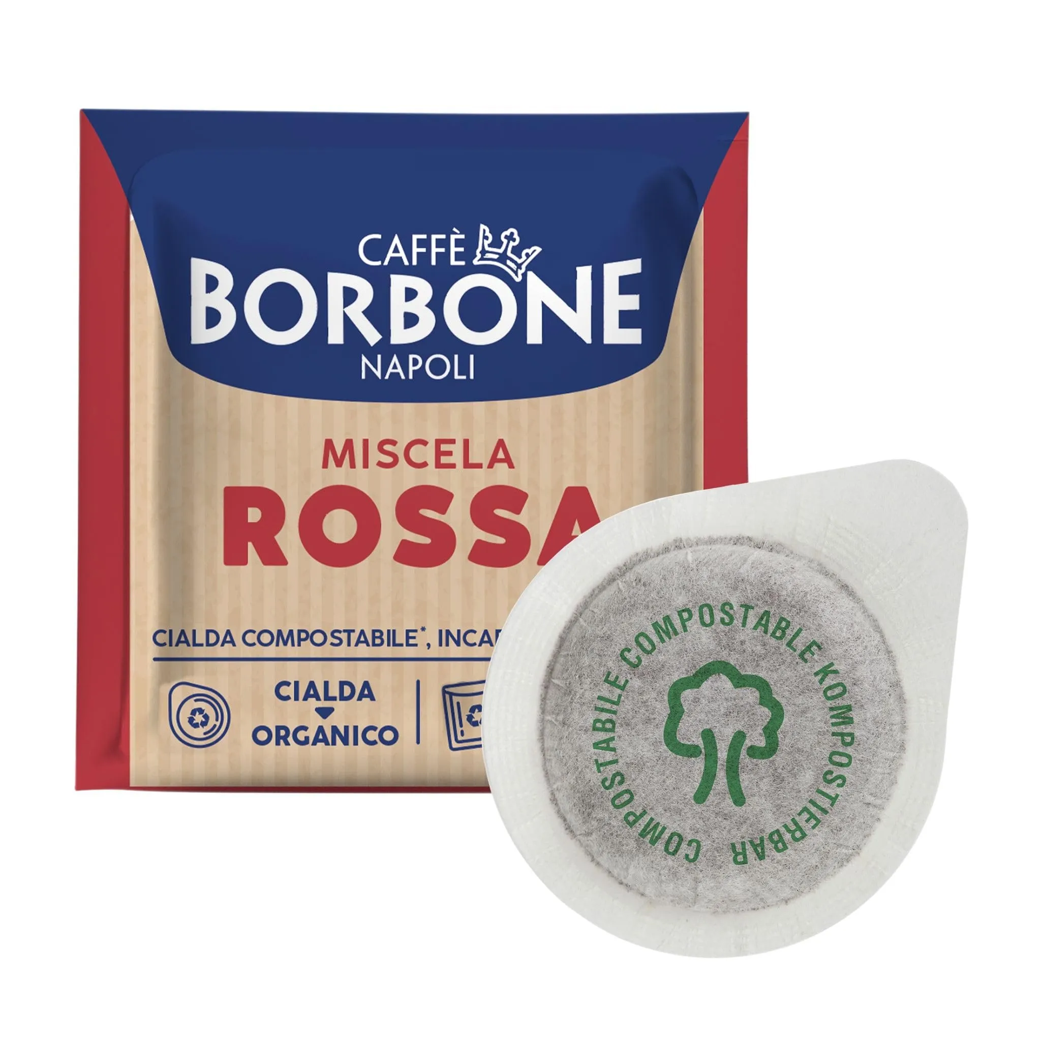 Caffè Borbone Cialda Compostabile, Miscela Rossa - 150 Cialde - Sistema ESE diametro >44 mm - 150 pezzi