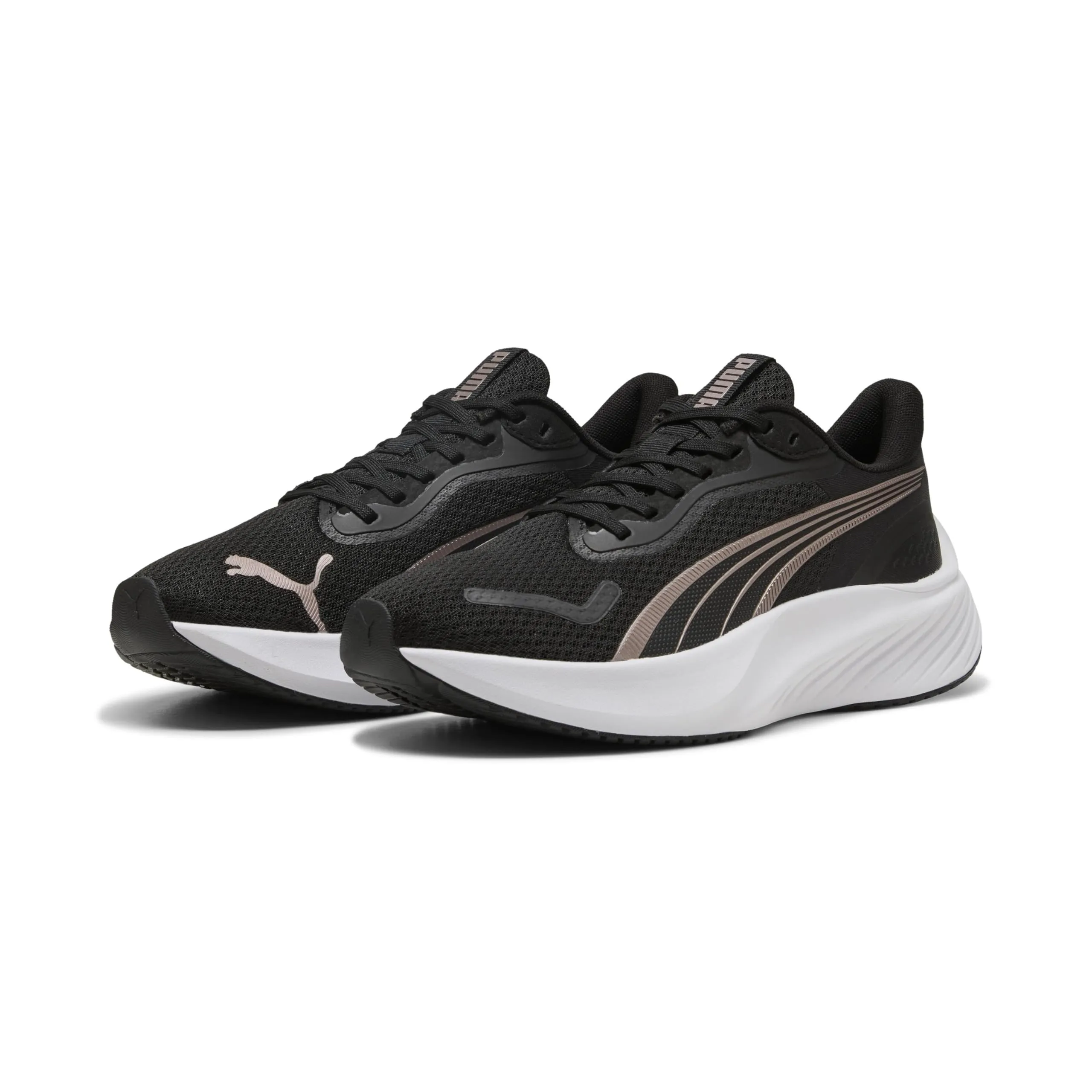 PUMA Pounce Lite, Scarpe per Jogging su Strada Unisex-Adulto, Nero Oro Rosa, 43 EU