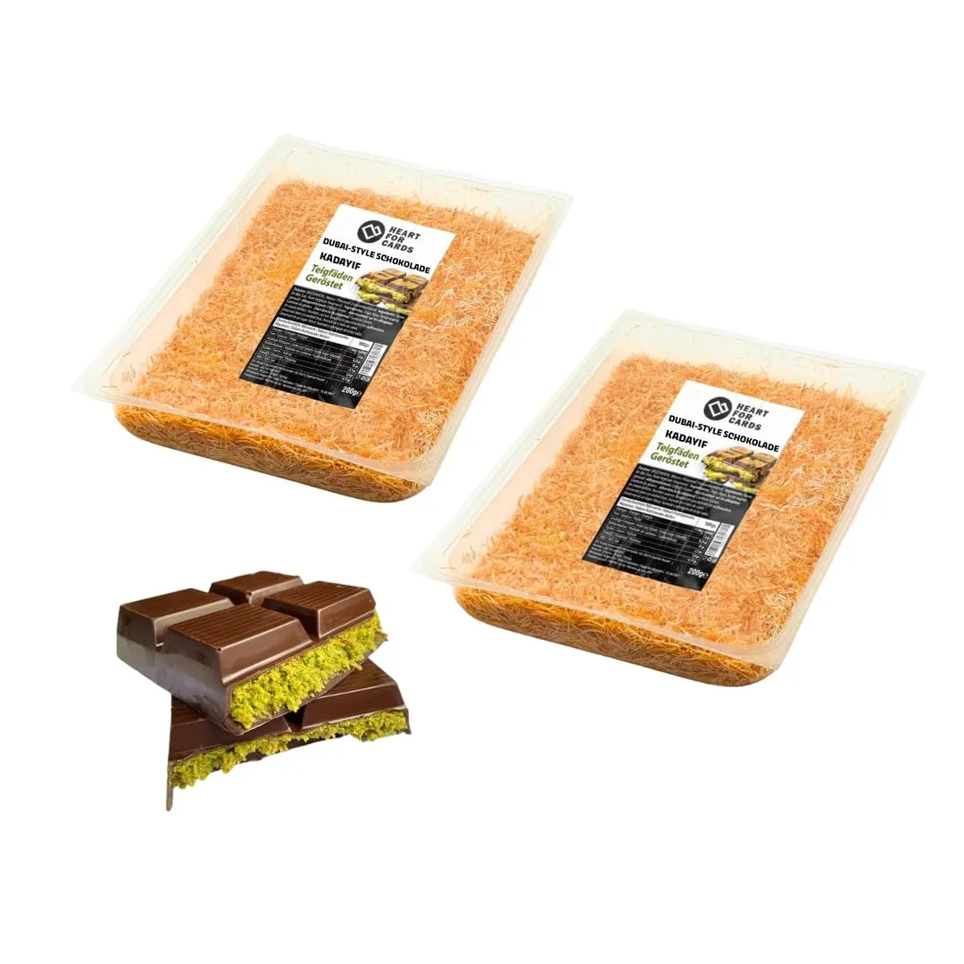 Kadayif, capelli d'angelo, 2 x 200 g, tostati, per cioccolato Dubai