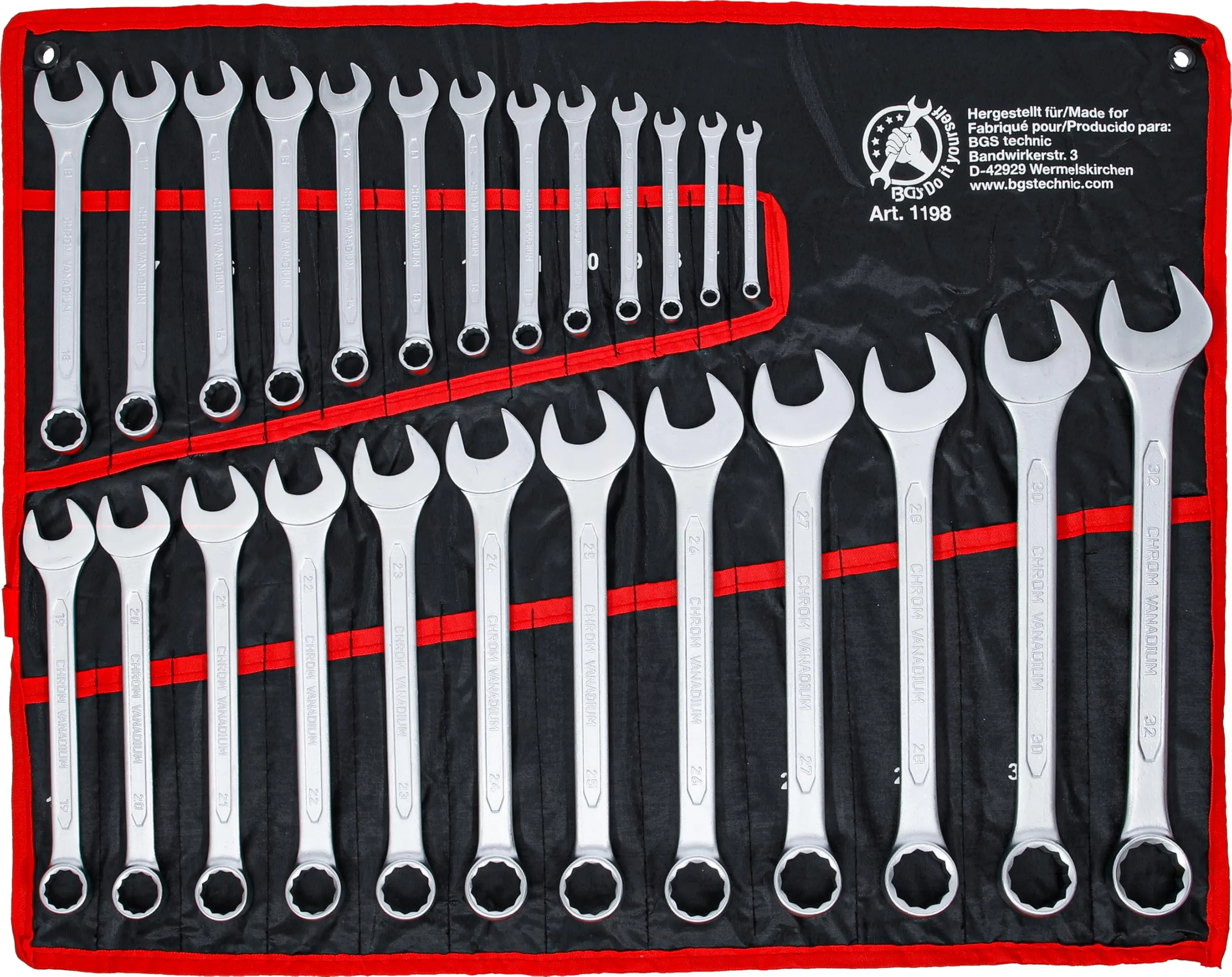 Kraftmann - Set Di 25 Chiavi Combinate, 6-32 Mm