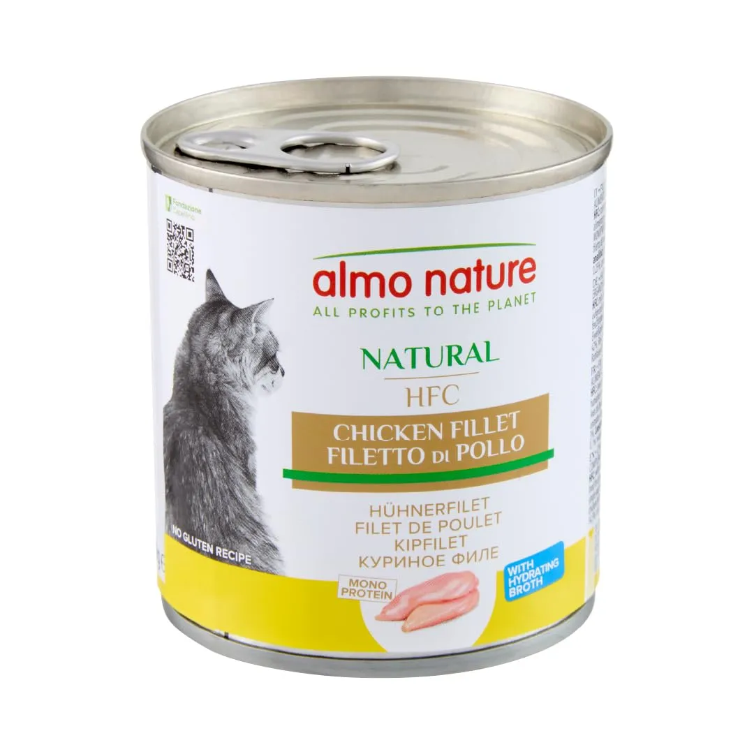 almo nature HFC Natural Filetto di Pollo Umido Gatto 100% Naturale - Confezione da 12 x 280 g