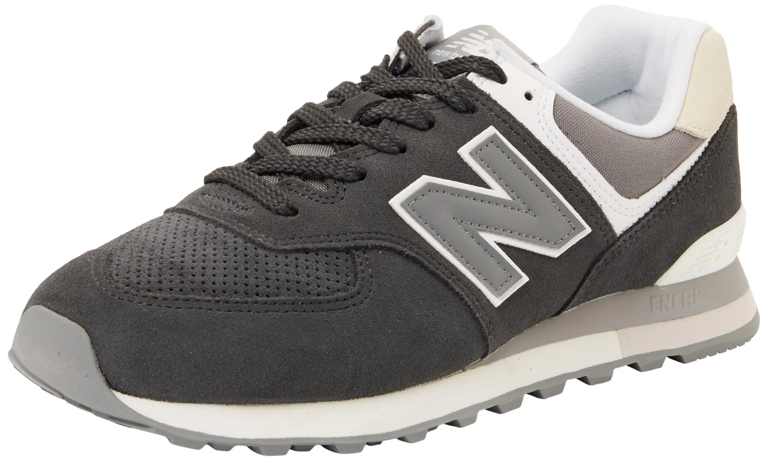NEW BALANCE 574, Sneaker Uomo, Nero e Rosa, 44 EU