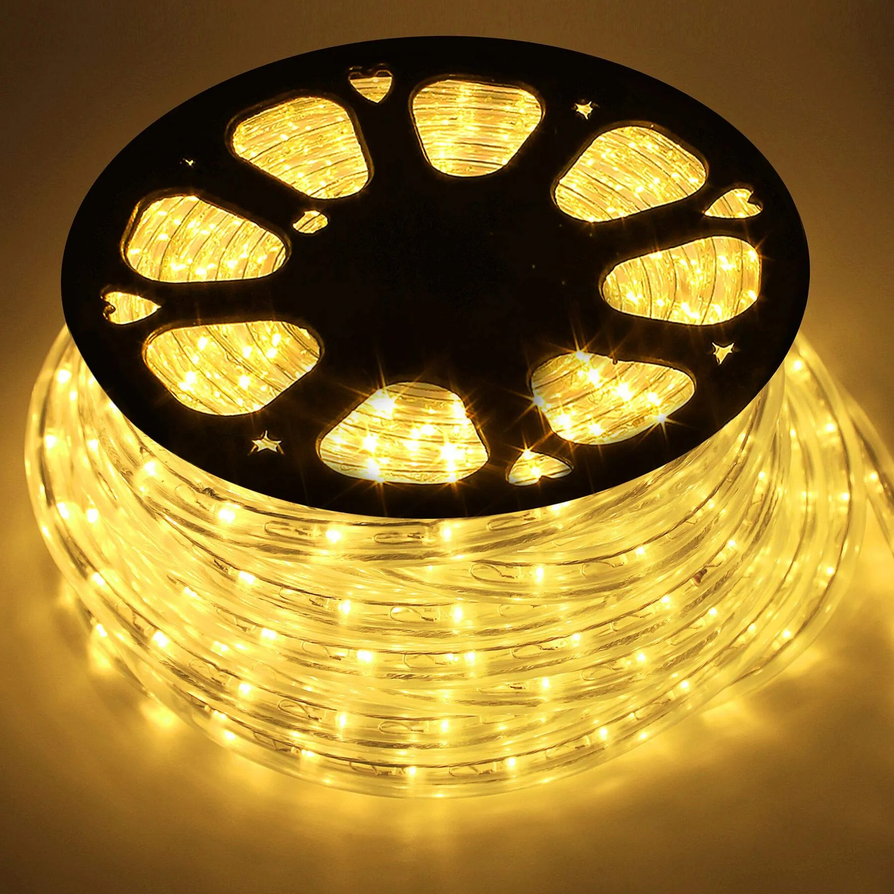 Forever Speed 30M Tubo Luminoso LED Flessibile, Impermeabile Per Esterni E Interni, 1080 LEDs Bianco Caldo, Per Natale, Matrimonio, Giardino, Tetto IP65