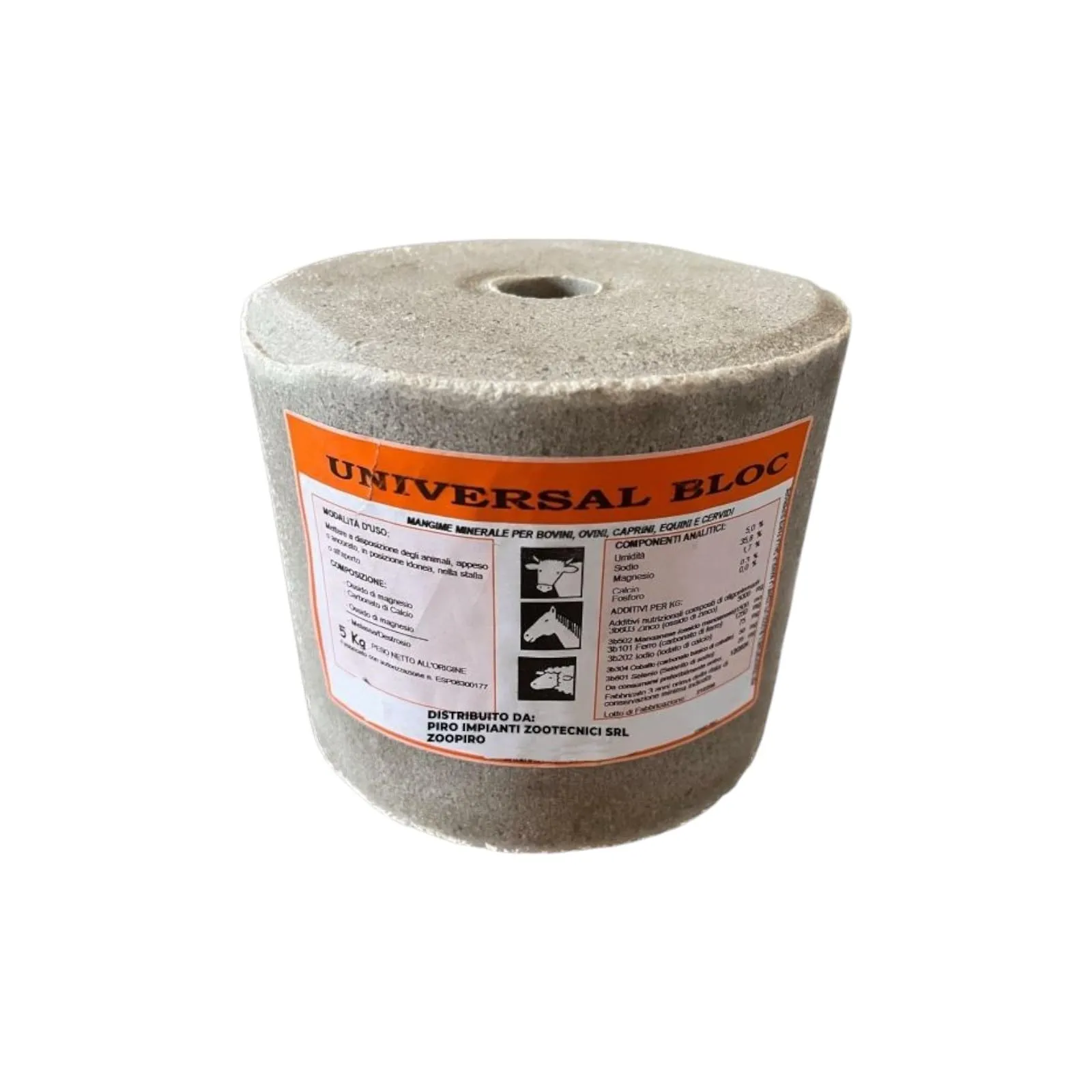 INTEGRATORE UNIVERSAL BLOC 5 KG SALI MINERALI PIETRA X BOVINI OVINI E CAPRINI