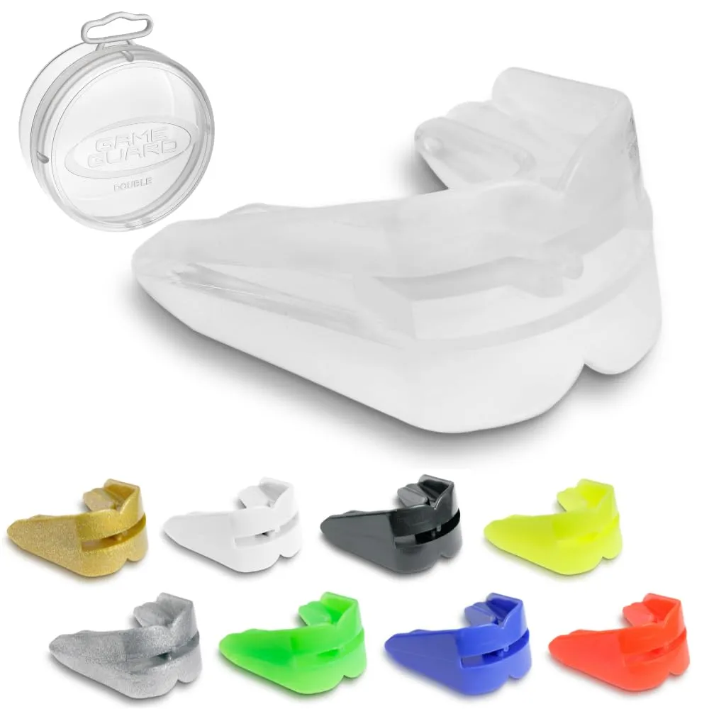 GAME GUARD Doppio paradenti/Proteggi denti/Paradenti - Paradenti, Approvato CE, Boxe, MMA, Sport di Game Guard