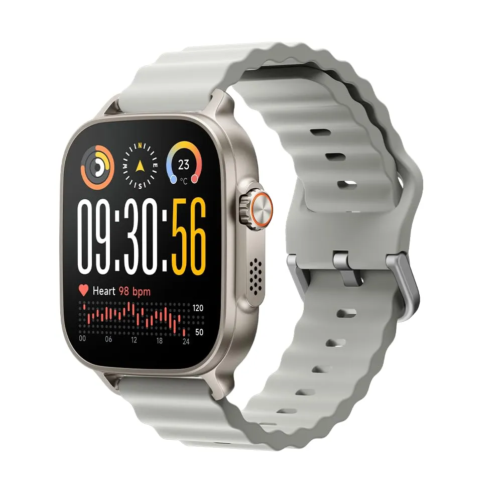 realme Watch 5, Smartwatch con display AMOLED 1.97", Chiamate Bluetooth,Autonomia 14 giorni, Resistenza Acqua IP68, Contapassi/Cardiofrequenzimetro/Sonno, 110+ modalità Fitness, NFC, Silver
