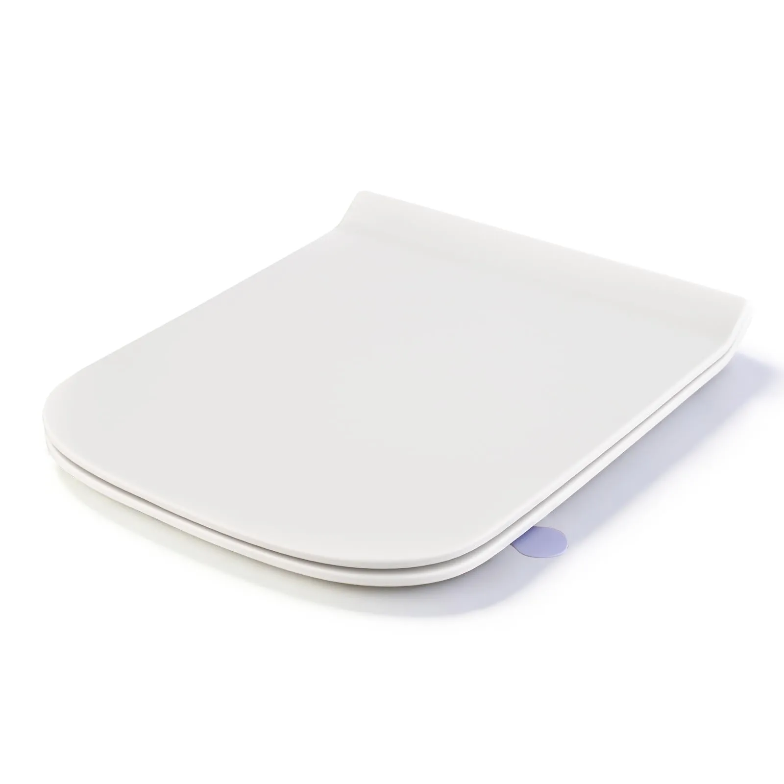 SREWOHS PRO Tavoletta wc Universali Forma Quadrata [CORTO], Sedile WC Urea-Formaldeide Chiusura Ammortizzata Tavoletta wc con Sgancio Rapido a un Pulsante, Testato fino a 150 kg, Bianco,42,5 * 34.5CM