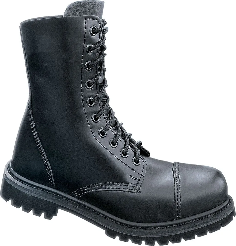 Brandit Phantom 10 Eyelet Boots, Combat Boot Unisex - Adulto, Nero, 42 EU