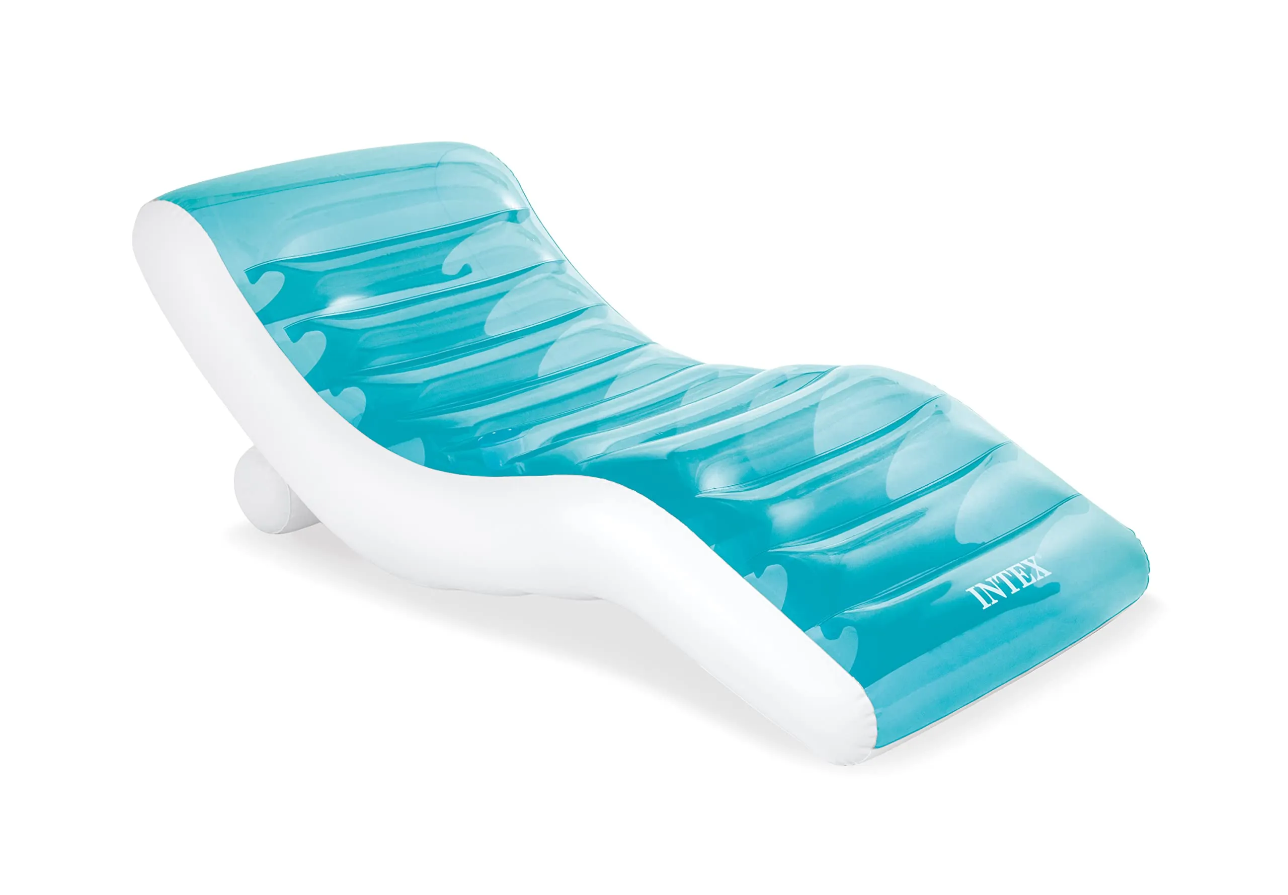 Intex 56874EU - Materassino Gonfiabile Mare Splash Lounge, Vinile, Azzurro, 191x99 cm