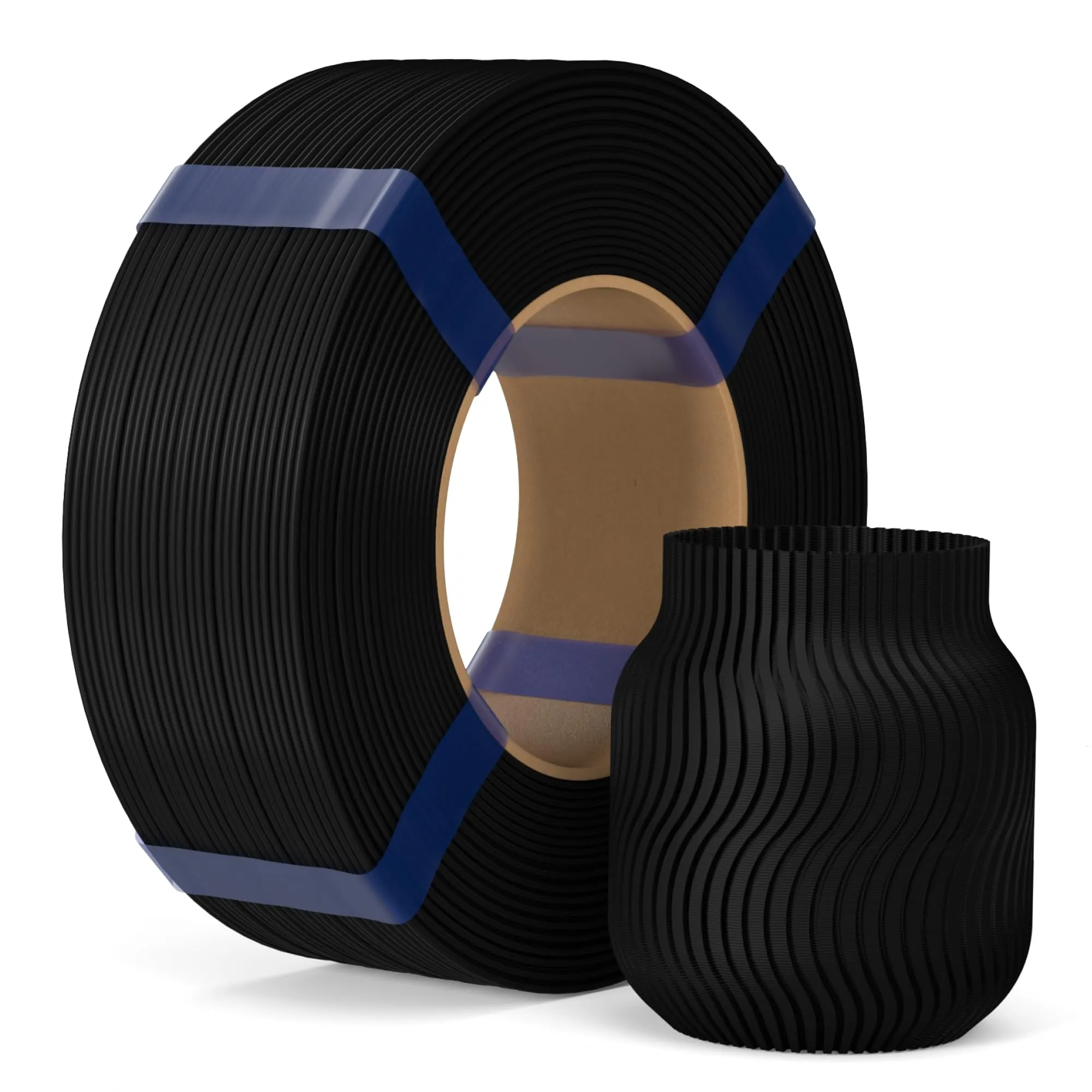 ELEGOO Filamento PLA Basic Di Ricarica 1,75 mm Nero 1 kg, PLA Refill Per Stampante 3D Senza Bobina, Precisione +/- 0,02 mm, Compatibile Con Bobina Riutilizzabile