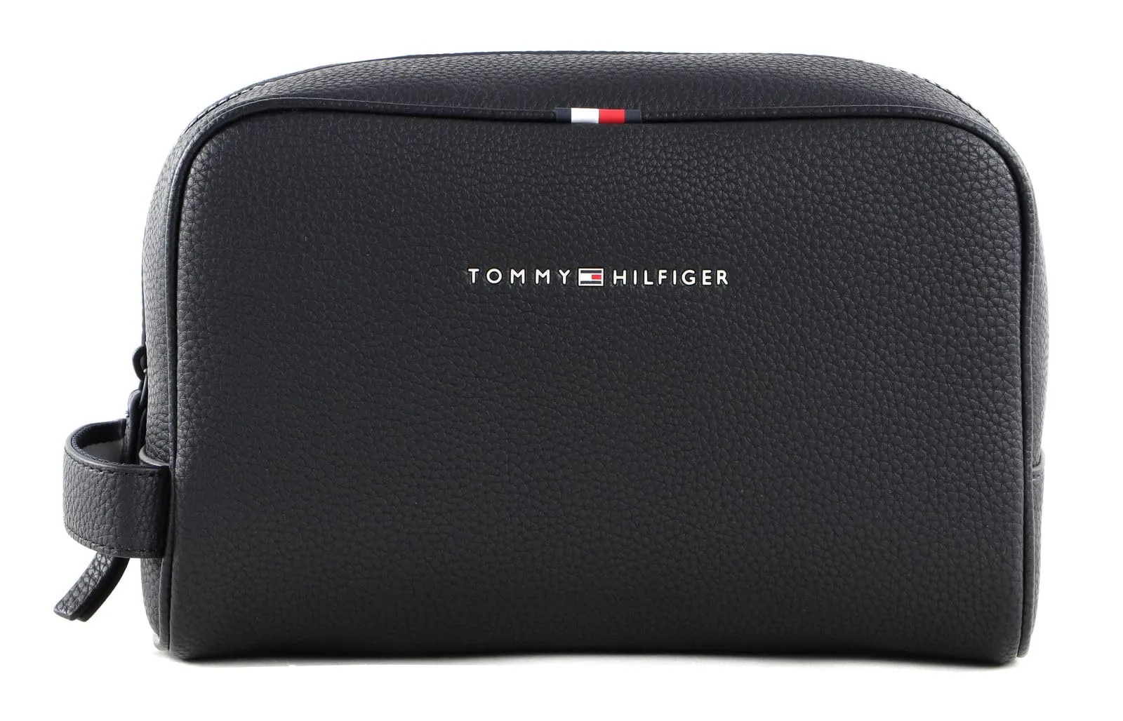 Tommy Hilfiger Beauty Case Uomo Essential PU Washbag Pelle Sintetica, Nero (Black), Taglia Unica