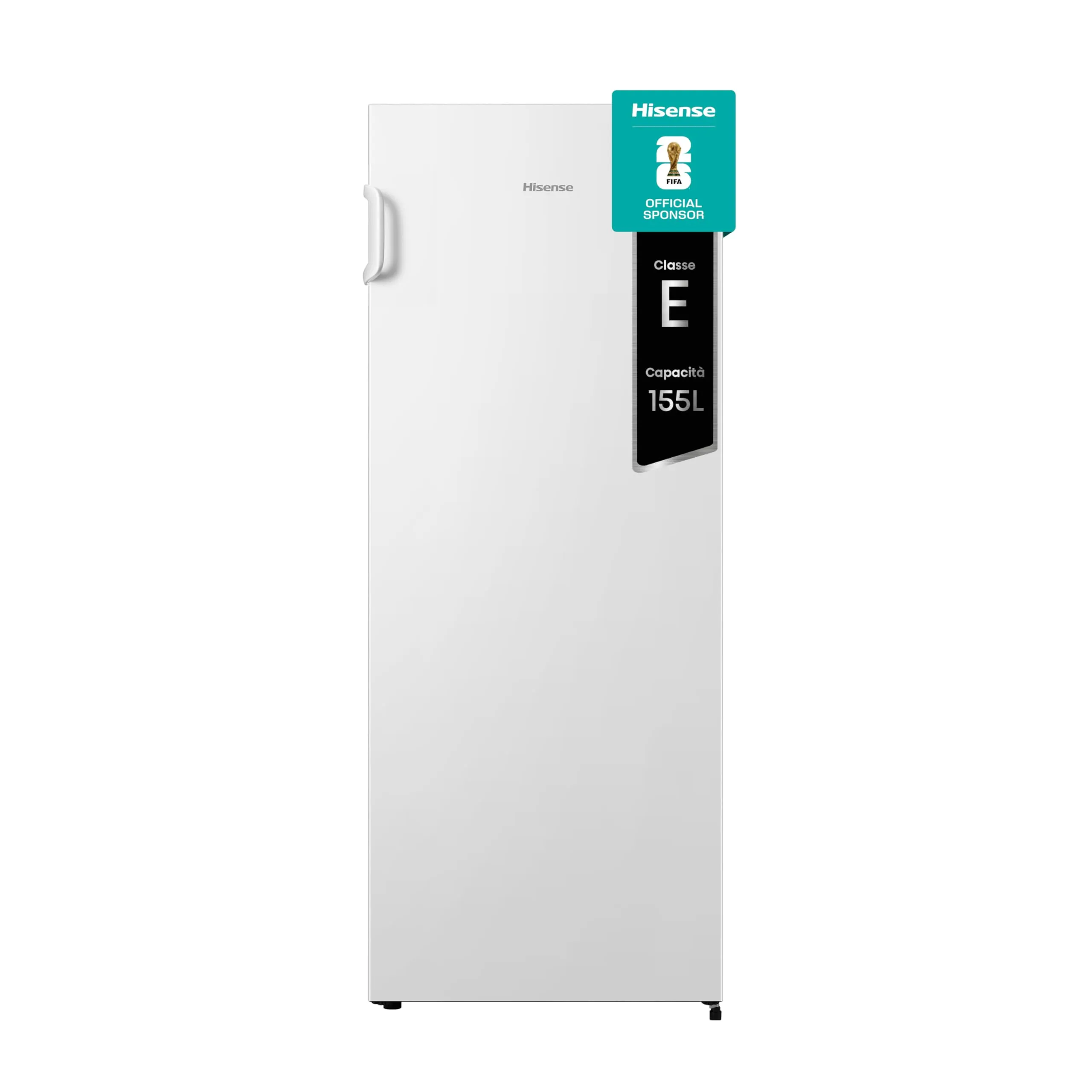 Hisense FV191N4AW2 Freezer Verticale con display LED, Total No frost, 155 L, Inox