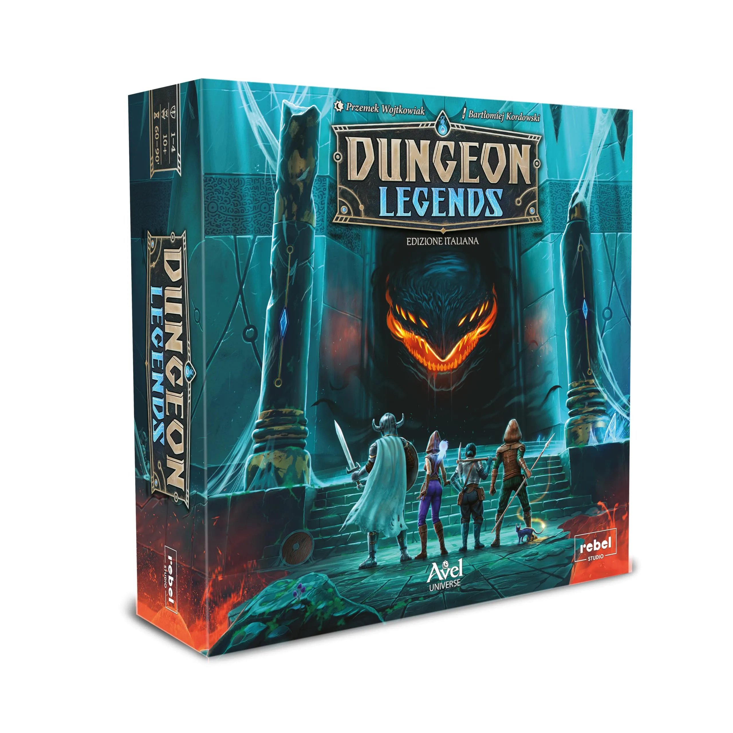 Asmodee Dungeon Legends, Gioco da Tavolo, 10+anni, 1-4 Giocatori, Edizione in Italiano