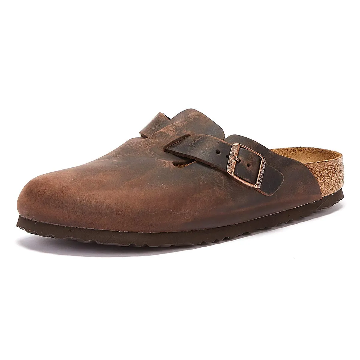 Birkenstock Boston 860133, Zoccoli unisex adulto, Marrone (Habana), EU 44 (stretta)