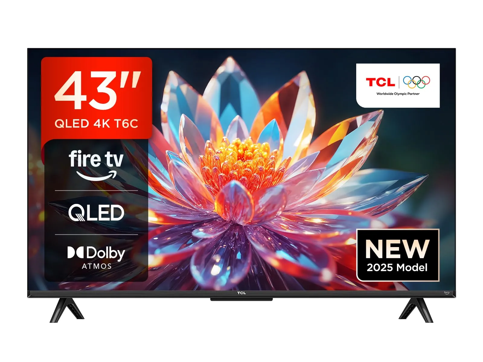 TCL 43T6C 43" QLED TV 4K HDR, Fire TV (Smart tv con Dolby Vision e Atmos, HDR10+, Premi e Chiedi ad Alexa)