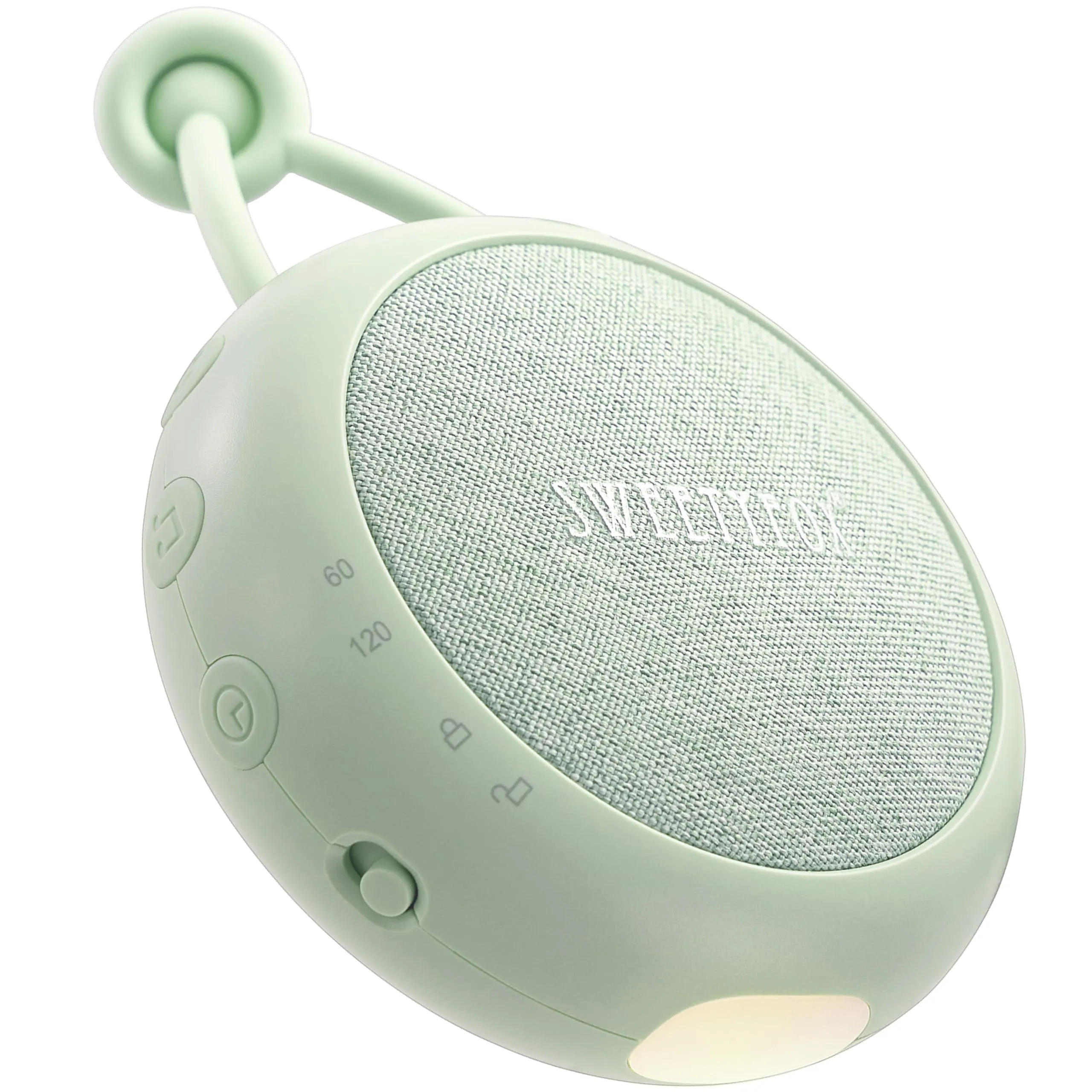 Sweety Fox Rumori Bianchi per Neonato - Verde - Ninna Nanna per Bambini, Luce Notturna e Suoni Bianchi per Neonati, 15 Suoni, Ricaricabile USB