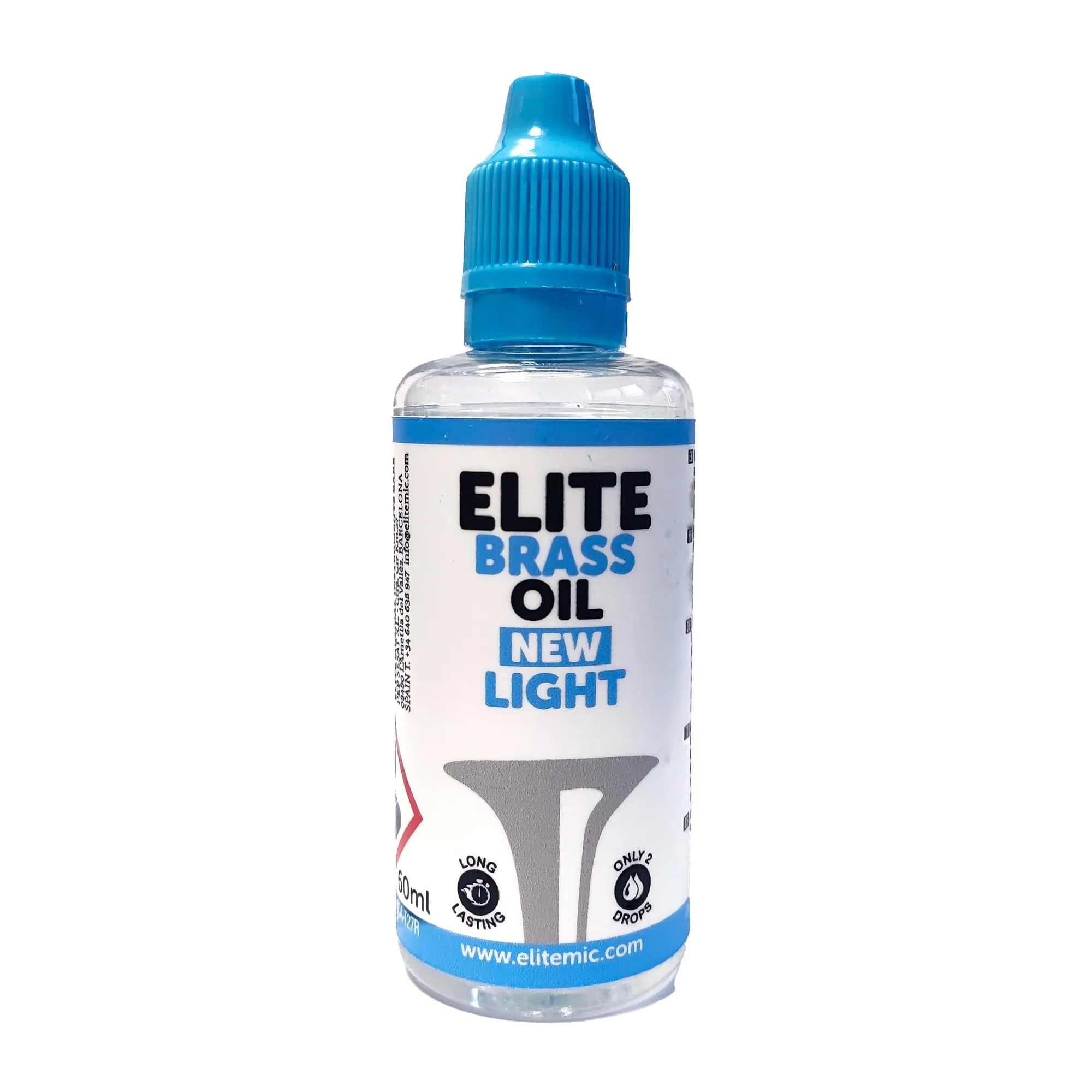 Elite Brass Oil New Light 60 ml - Olio per strumenti musicali a vento: tromba, trombone, fliscorno, tuba, ecc