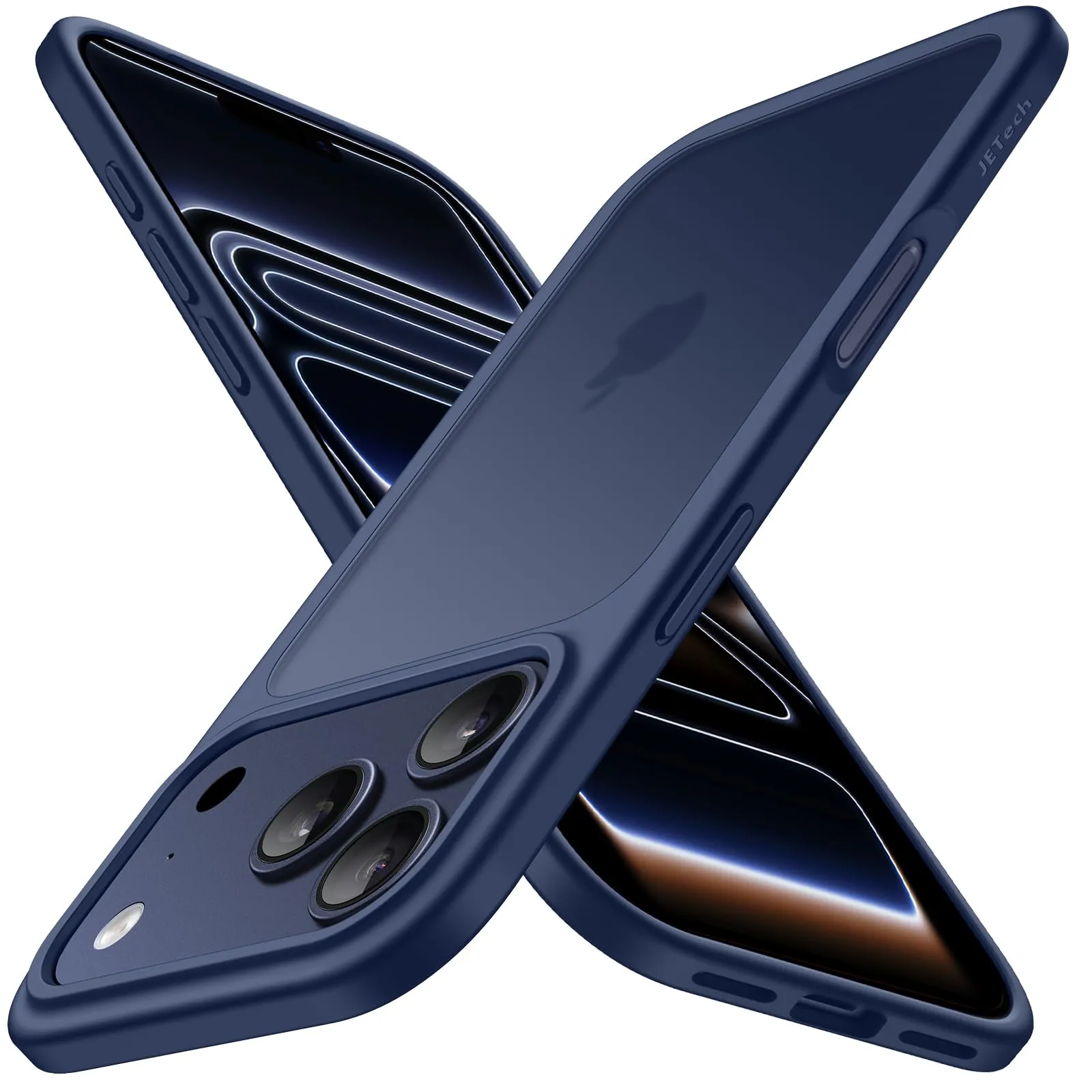 JETech Cover Opaca per iPhone 17 Pro Max 6,9 Pollici, Protezione Antiurto Militare Resistente alle Cadute, Custodia per Minimalista con Retro Traslucido Satinato, Anti-Impronta (Blu Scuro)