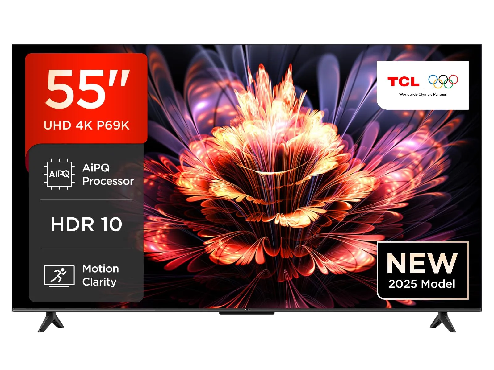TCL Serie Smart TV 4K Ultra HD 55" 55P69K, Dolby Audio, HDR10+, Google TV, Hevc main 10, DVB-T2