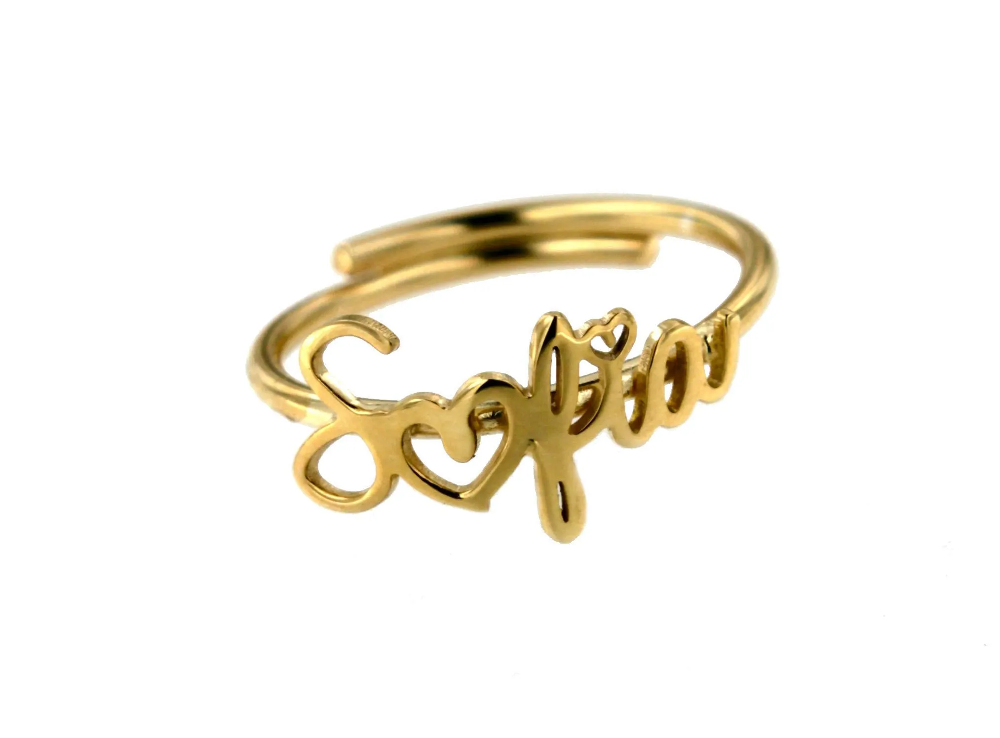 Anello nome Mucho Amor regolabile