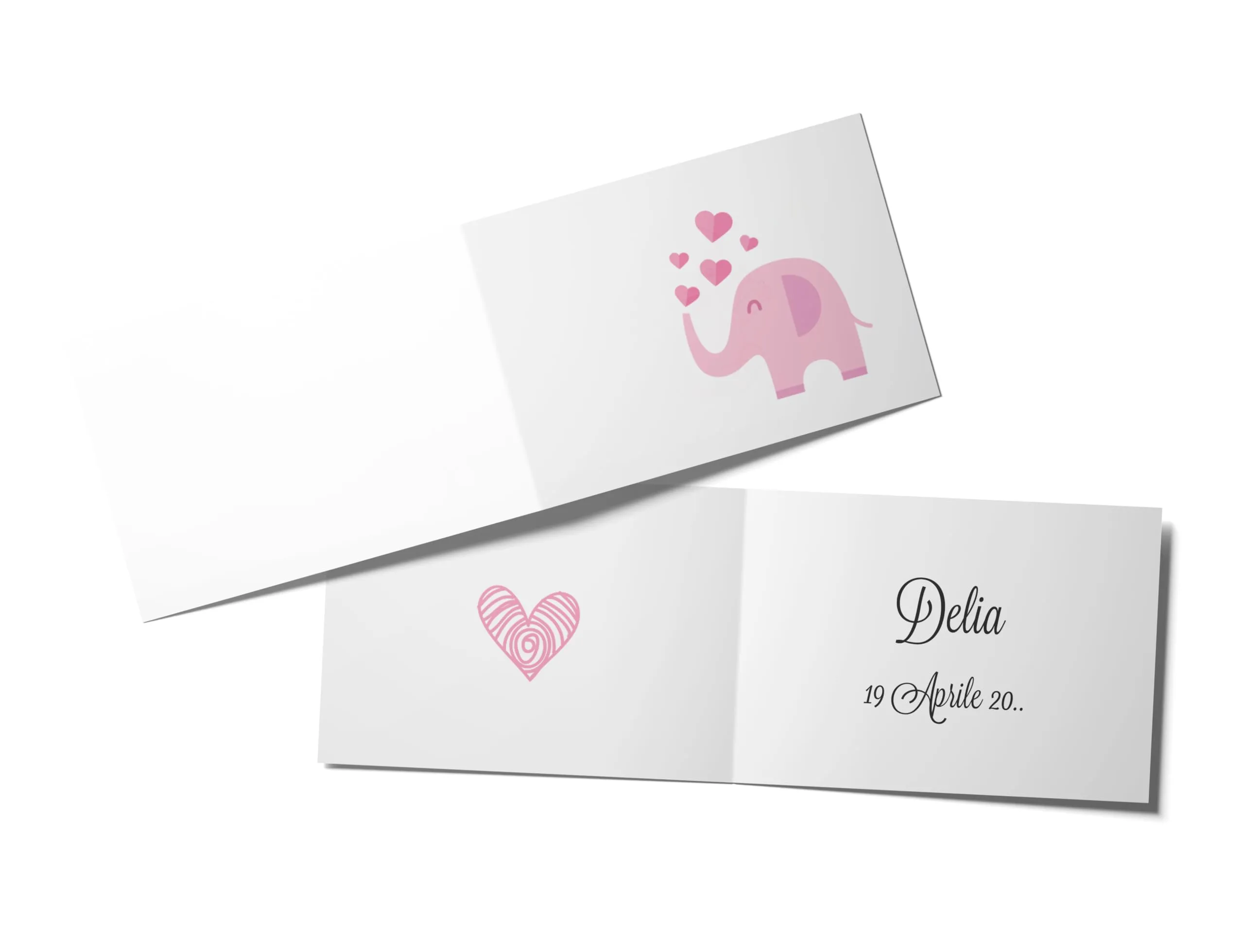 Bigliettini Bomboniera Confetti Personalizzabili con Nome e Data per tutte le Occasioni (09-Nascita-Battesimo)