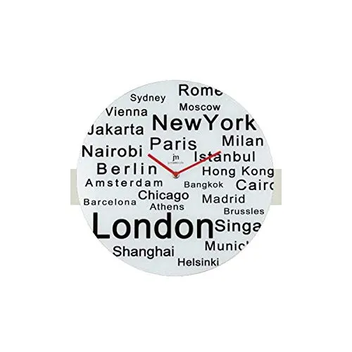 Lowell Justaminute 14868 Quartz wall clock Cerchio Nero, Bianco orologio da parete