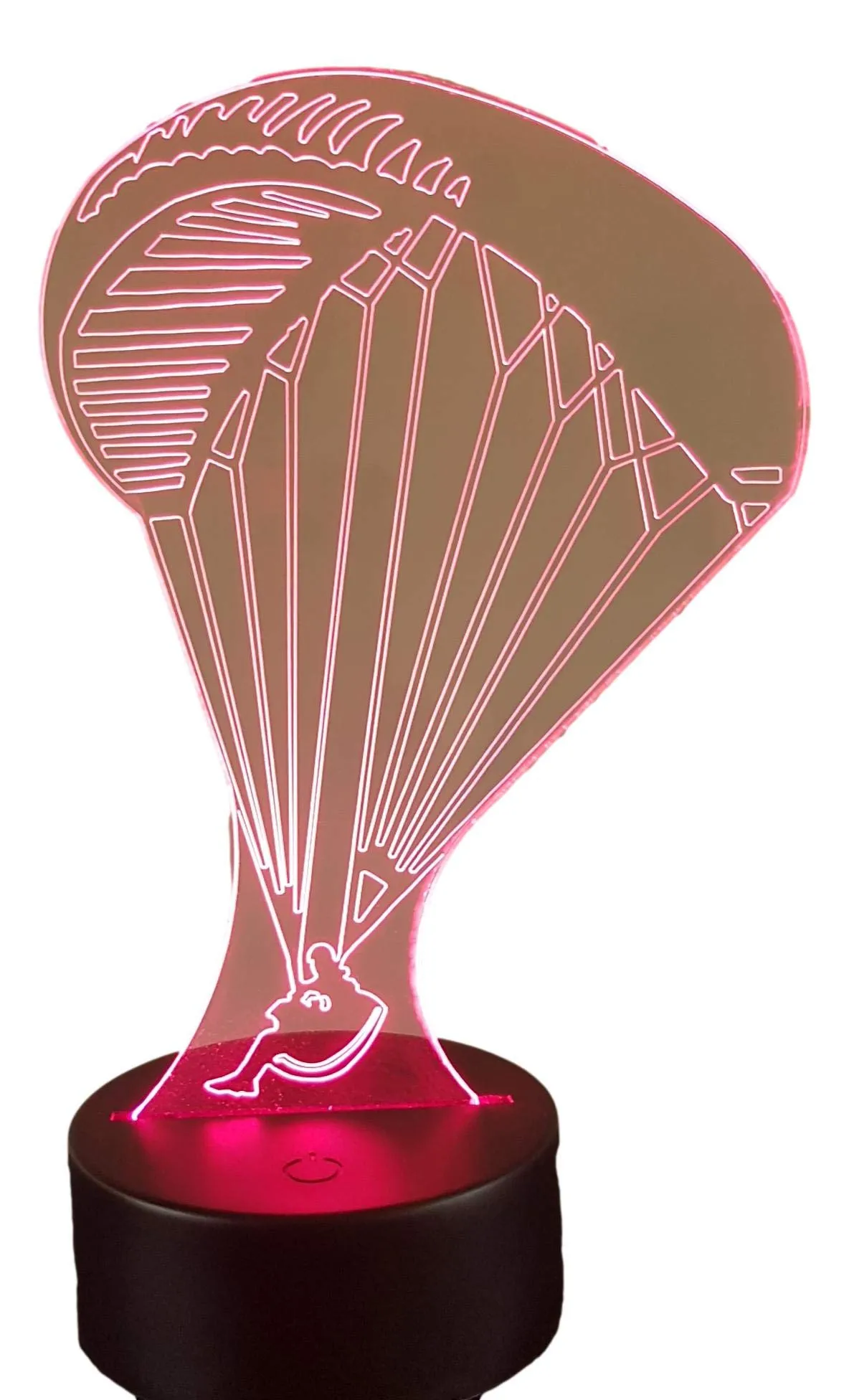 PARAPENDIO, Lampada illusione 3D con LED - 7 colori.