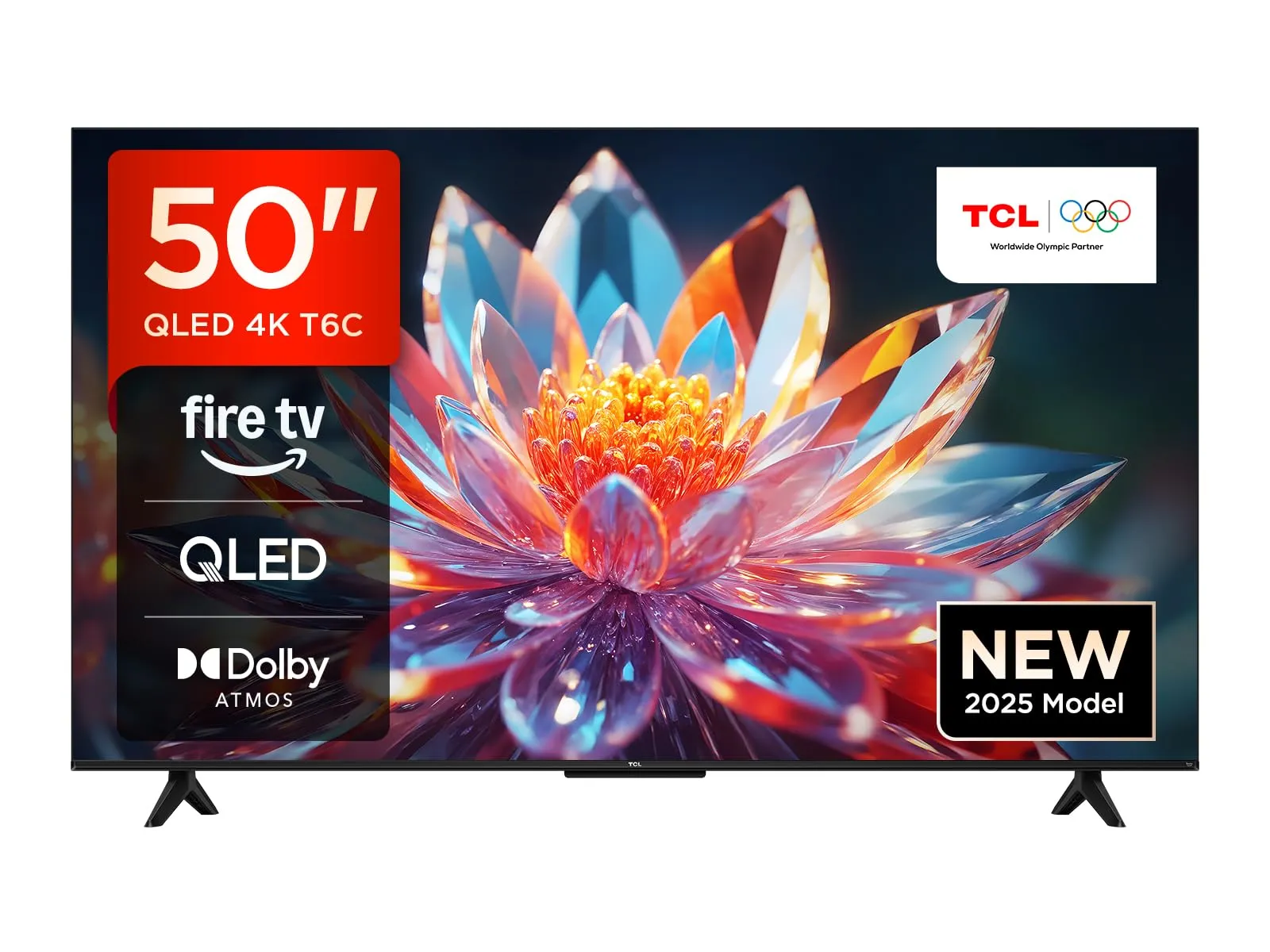 TCL 50T6C 50" QLED TV 4K HDR, FireTV (SmartTV con Dolby Vision e Atmos, HDR10+, Premi e Chiedi ad Alexa)