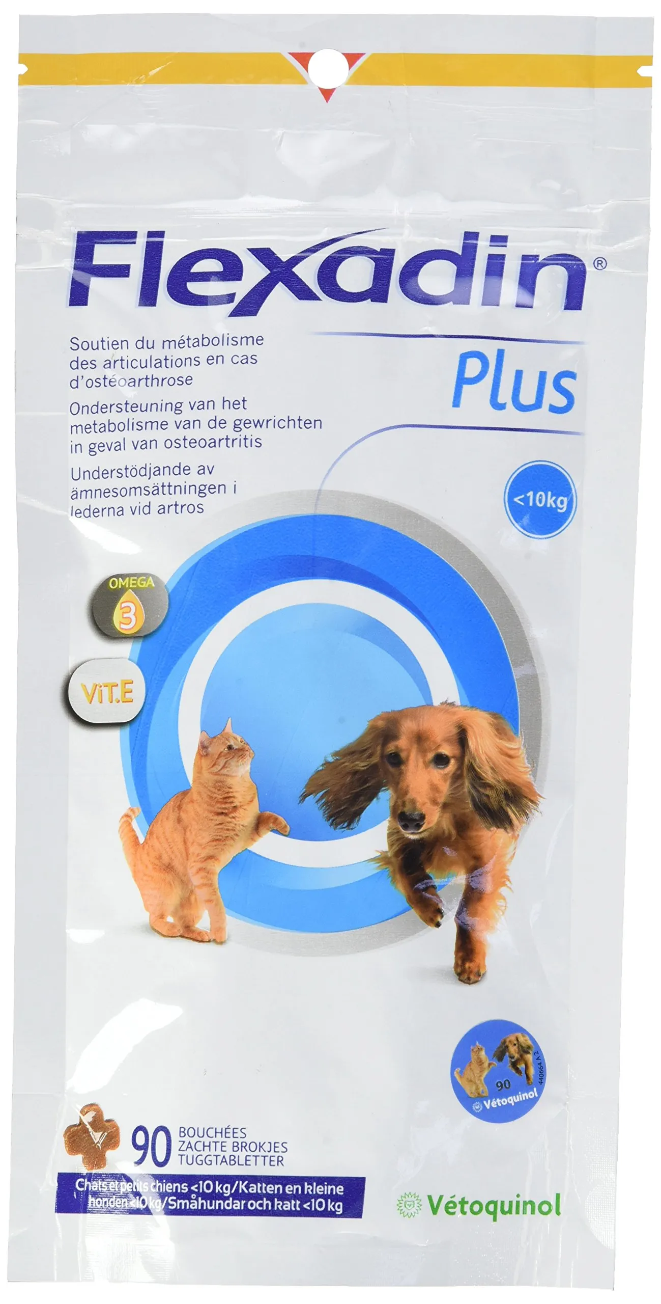 Flexadin Vetoquinol Plus integratore Alimentare per Gatti/Cani di Meno di 10 kg