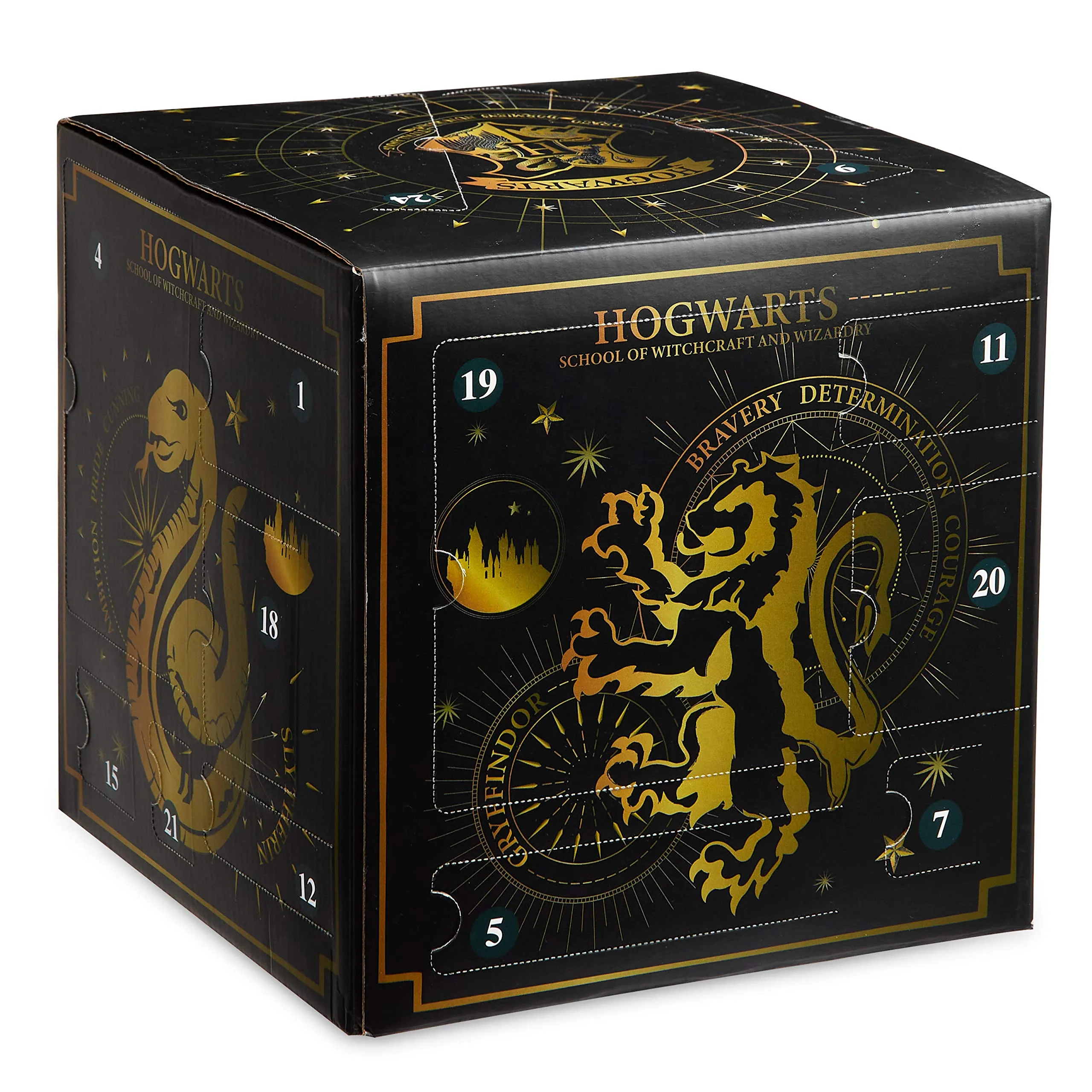 Harry Potter Calendario Avvento 2025, Hogwarts Cancelleria Accessori Capelli, Countdown Natale Calendari Avvento, Penne Calzini Gioielli Ciondoli (Cubo Nero)