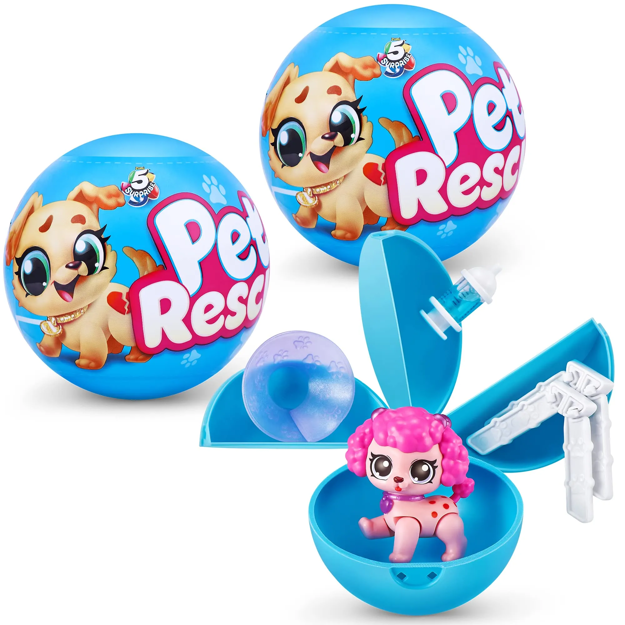 5 Surprise- Pet Rescue (Confezione da 2) Capsula misteriosa da Collezione, Colore 2 Pack, 77327