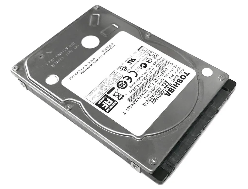 Toshiba Hard disk da 1 TB 5400 RPM 8 MB di cache SATA 3.0 Gb/s per notebook da 2,5" (MQ01ABD100V) - 1 anno di garanzia, USB