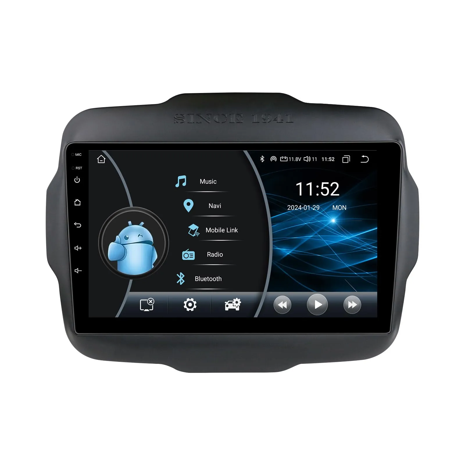 Android 13 autoradio 9 pollici touch screen 8 core 4 GB + 64 GB per Jeep Renegade 2016 2017 2018 2019 2020 2021 2022 WiFi Wireless Android Auto & Wireless Carplay Bluetooth WiFi 4G GPS RDS AM/FM