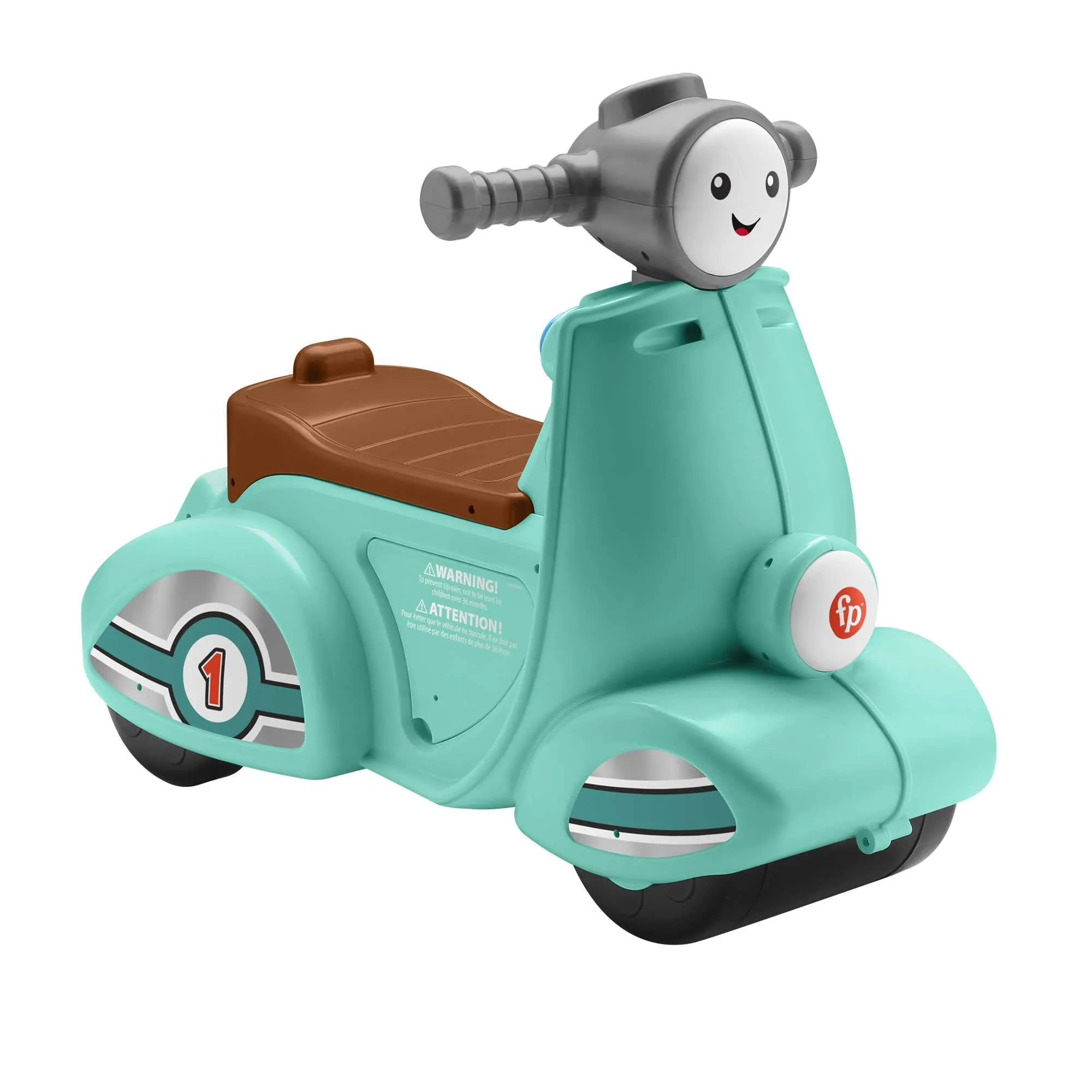 Fisher-Price - Ridi & Impara Smart Stages, Scooter Giocattolo cavalcabile per i Primi Passi, contenuti didattici per Gioco di finzione, Versione multilingue, Giocattolo per Bambini 12+ Mesi, HMV76