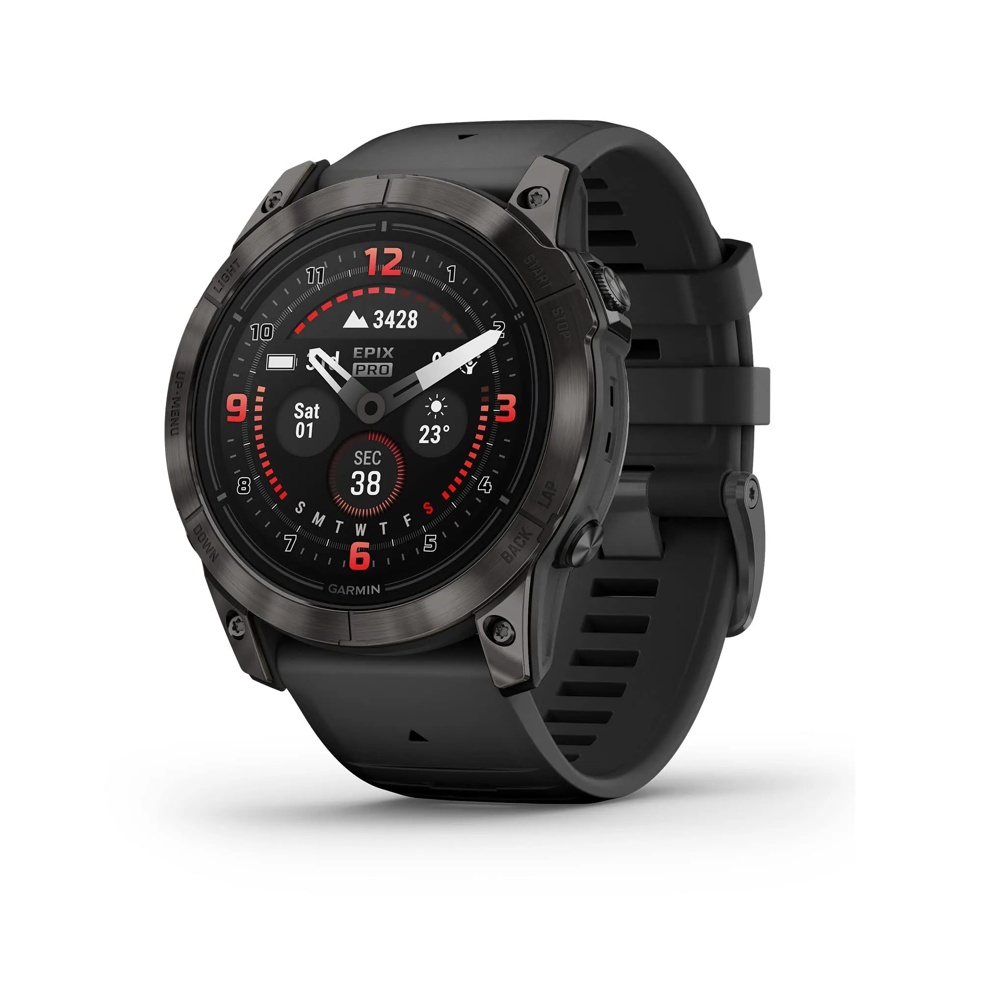 Garmin epix Pro (Gen 2) Sapphire Edition, 51 mm, smartwatch ad alte prestazioni, tecnologia di allenamento avanzata, torcia integrata, nero