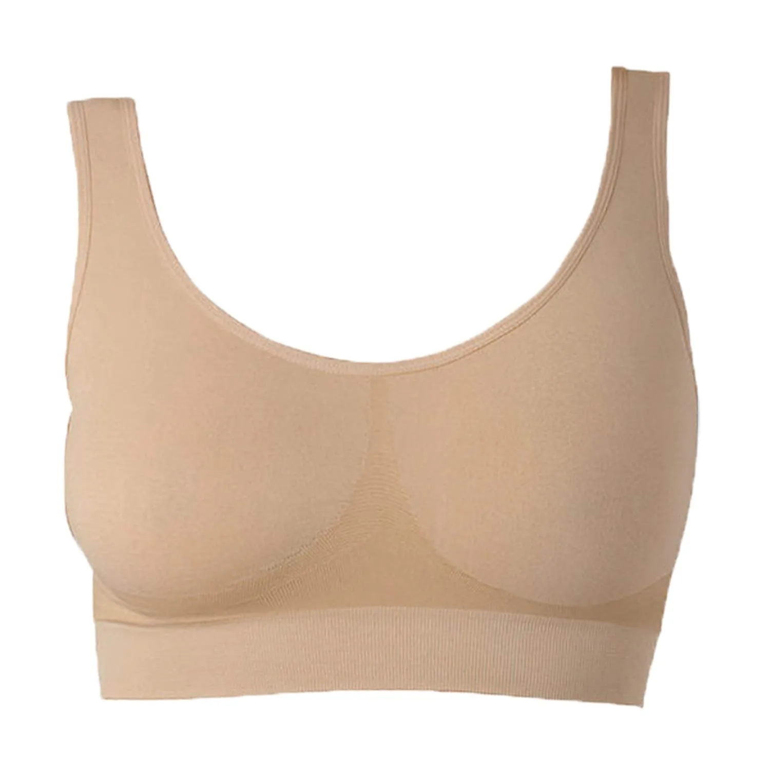 UnsichtBra Donna Set di 3 Reggiseni | Brassiere Senza Ferretto | Ultra Confortevole e Invisibile | Anti Sudore | Senza Cuciture | Elasticizzato e Traspirante | Nero, Bianco, Beige | Lingerie Cotone